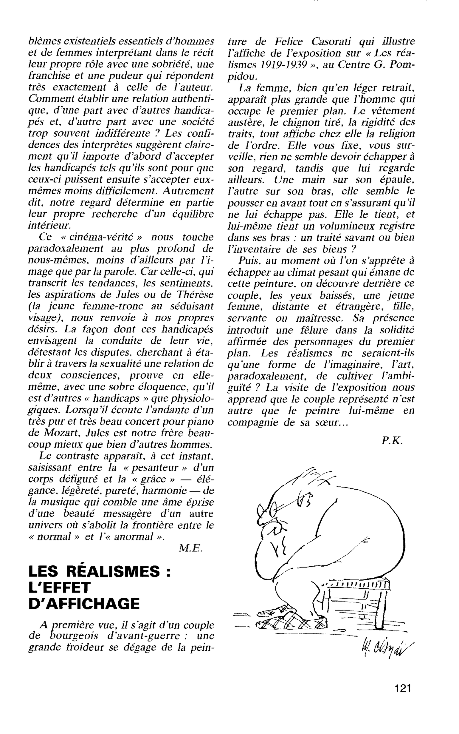 LES RÉALISMES : L’EFFET D’AFFICHAGE