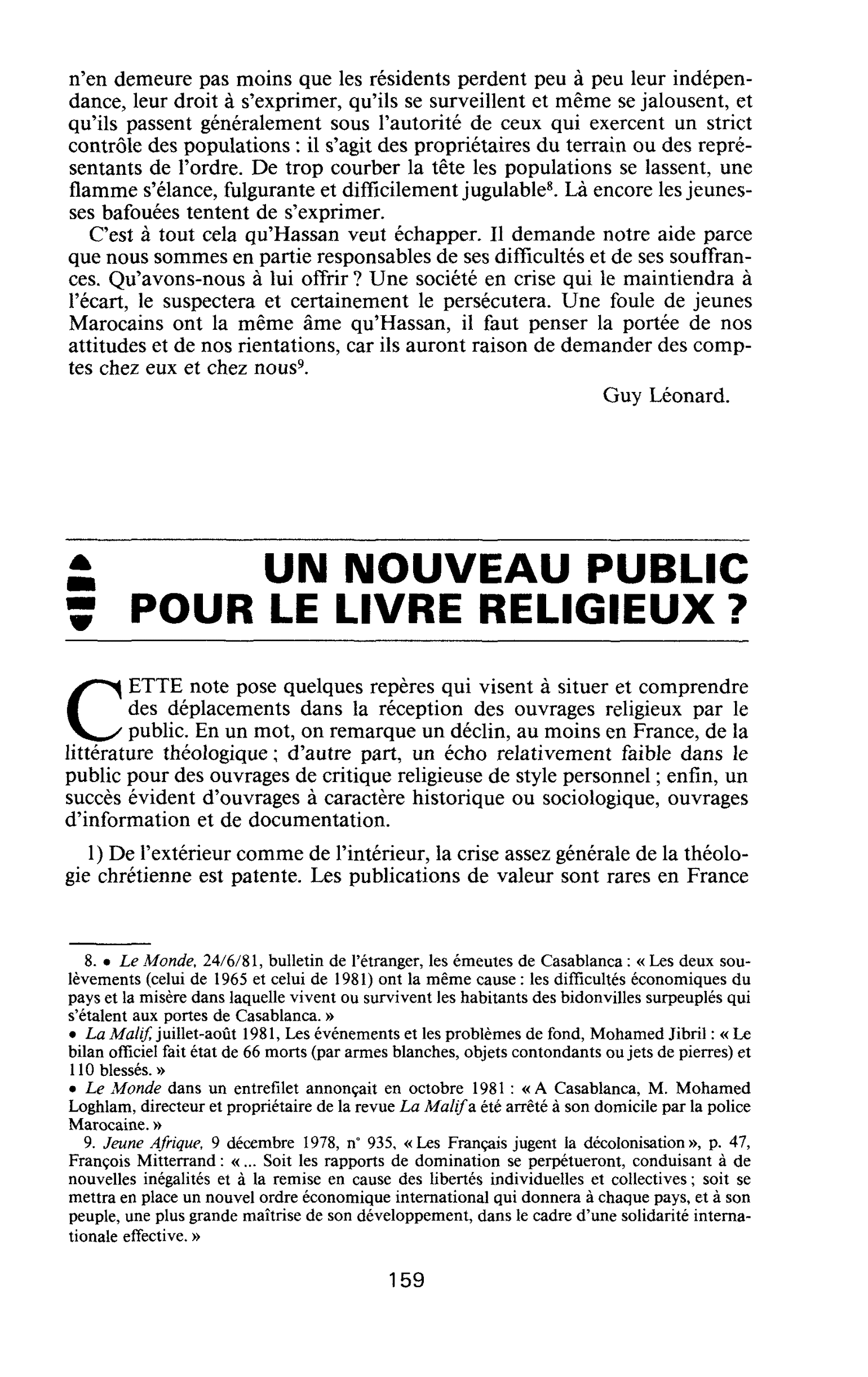 UN NOUVEAU PUBLIC POUR LE LIVRE RELIGIEUX ?