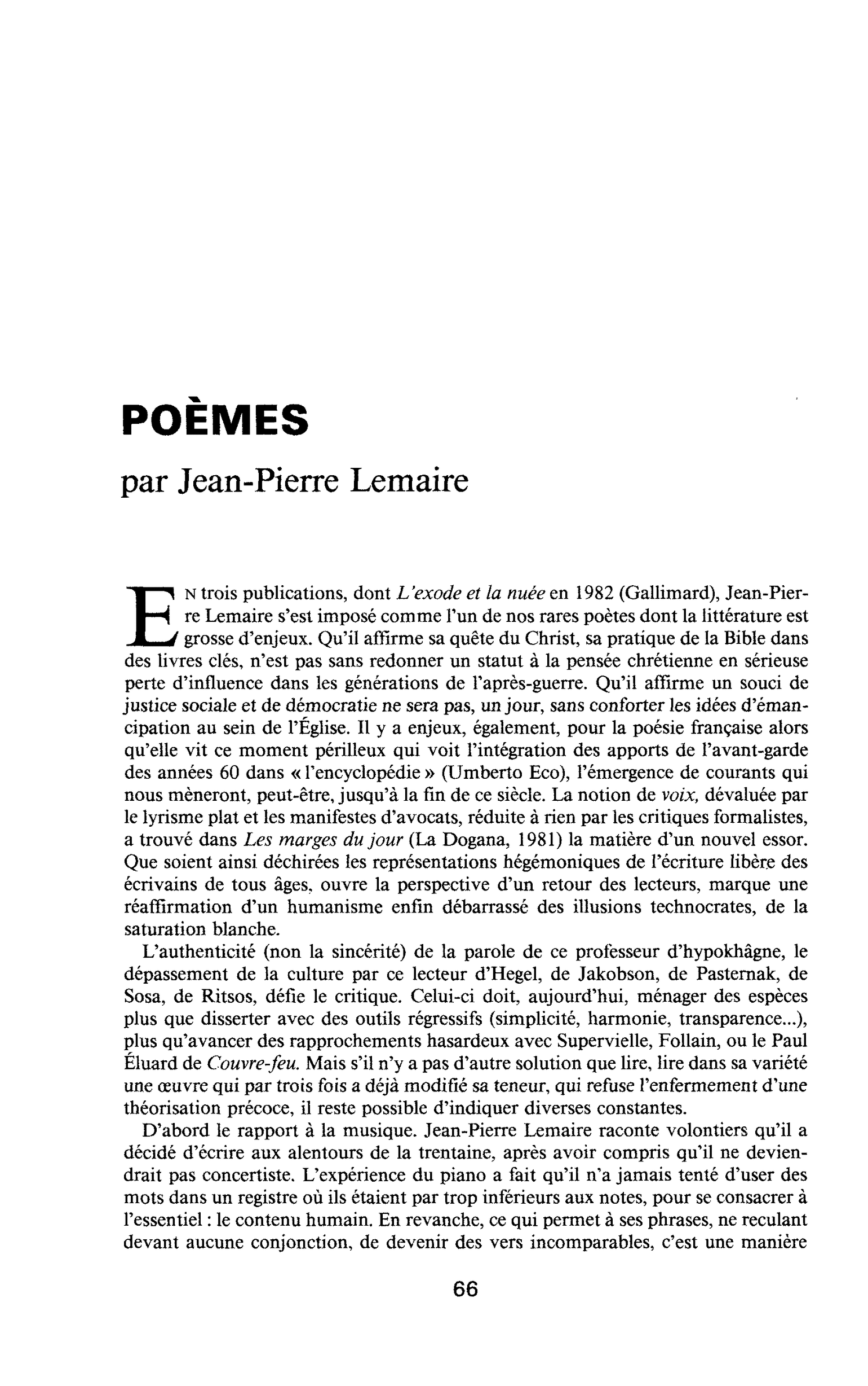 POÈMES