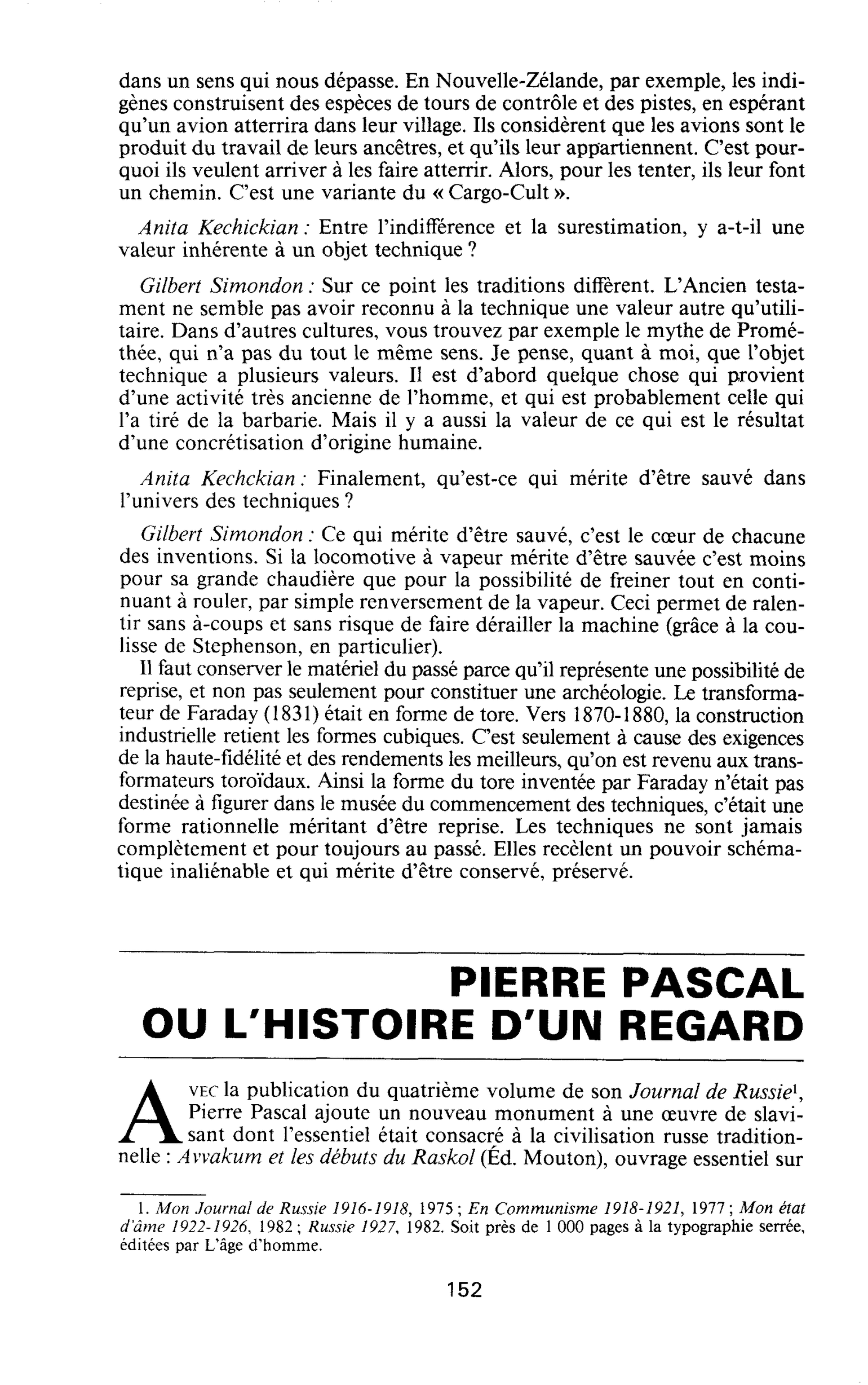 PIERRE PASCAL OU L’HISTOIRE D’UN REGARD
