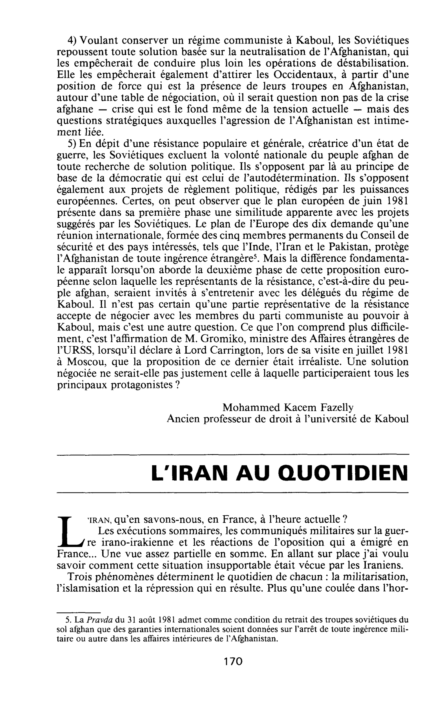 L’Iran au quotidien