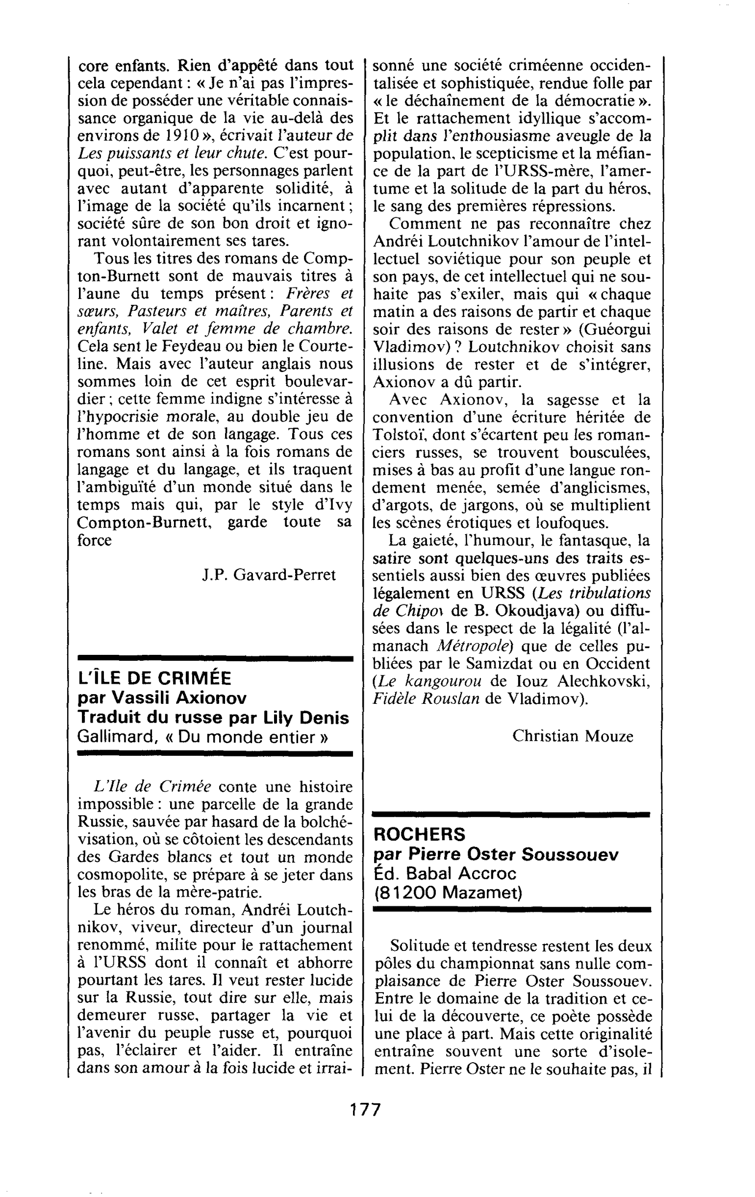 L’ÎLE DE CRIMÉE par Vassili Axionov