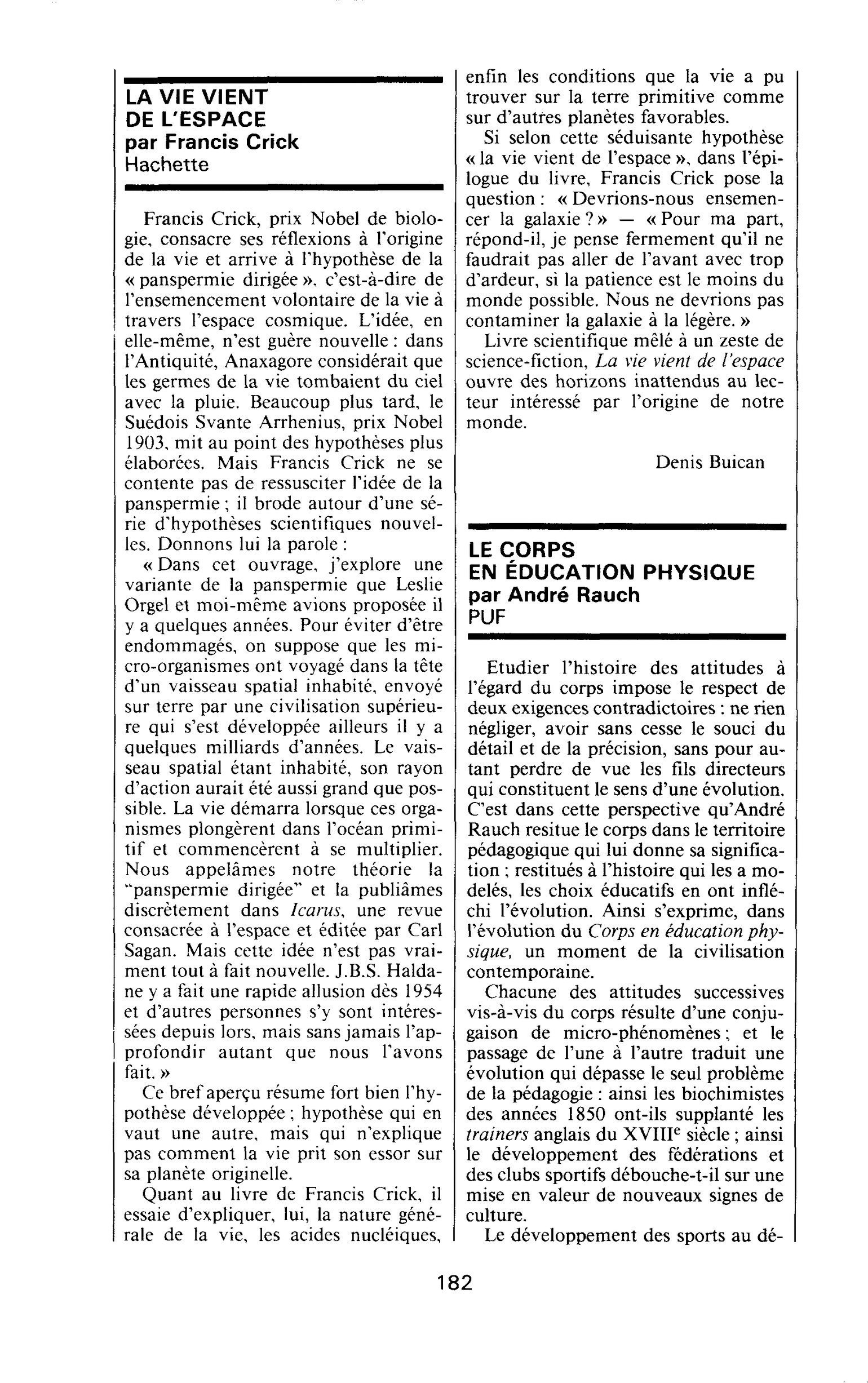 LE CORPS EN ÉDUCATION PHYSIQUE par André Rauch