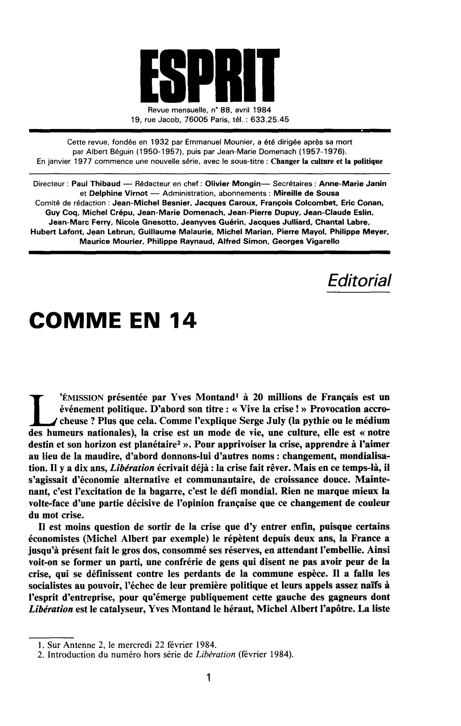 COMME EN 14
