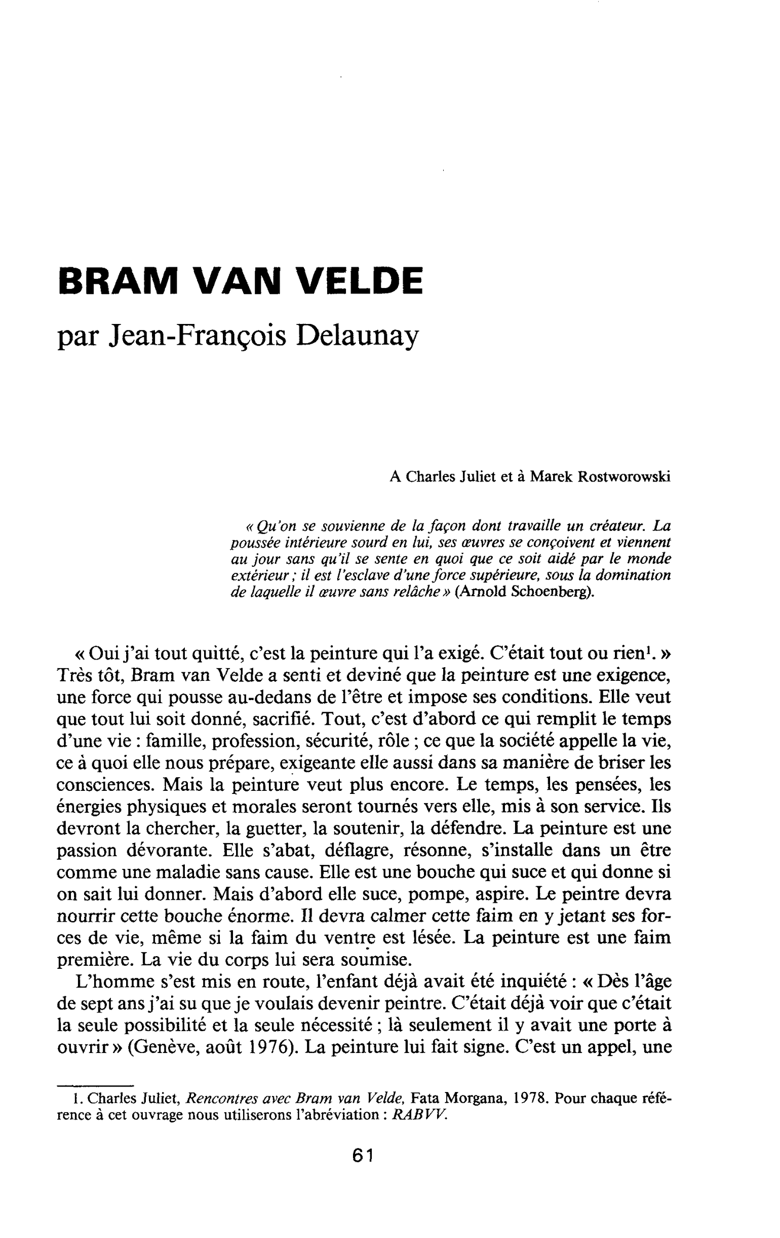 BRAM VAN VELDE