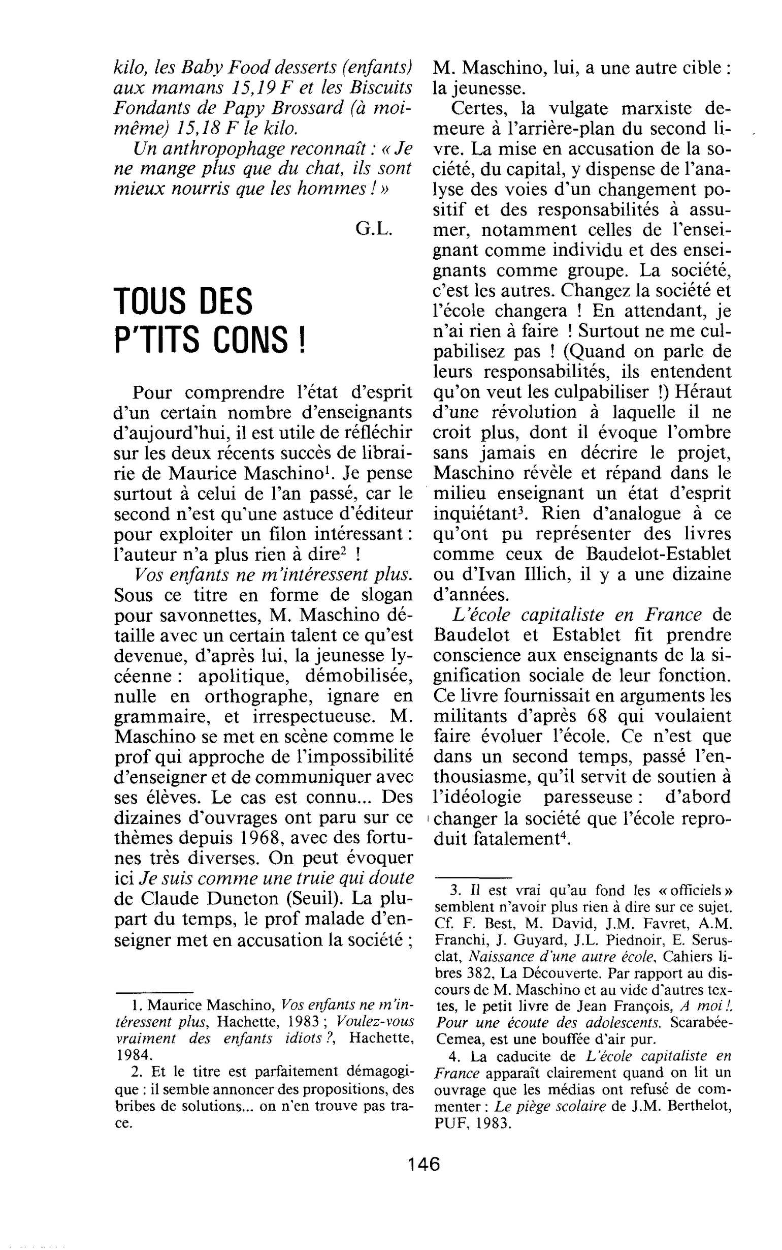 TOUS DES P’TITS CONS !