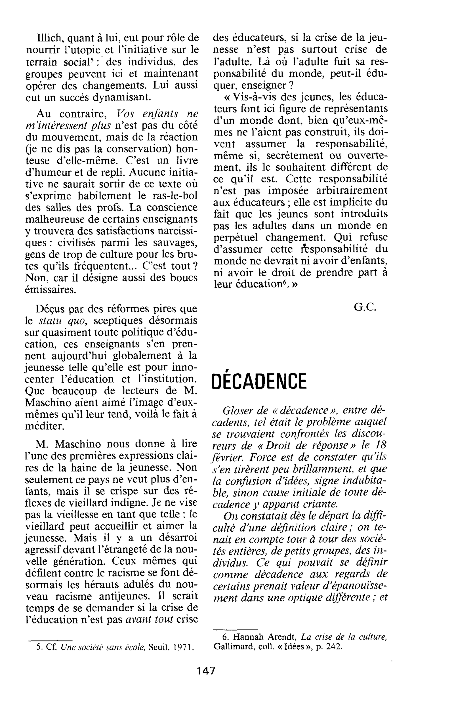 DÉCADENCE
