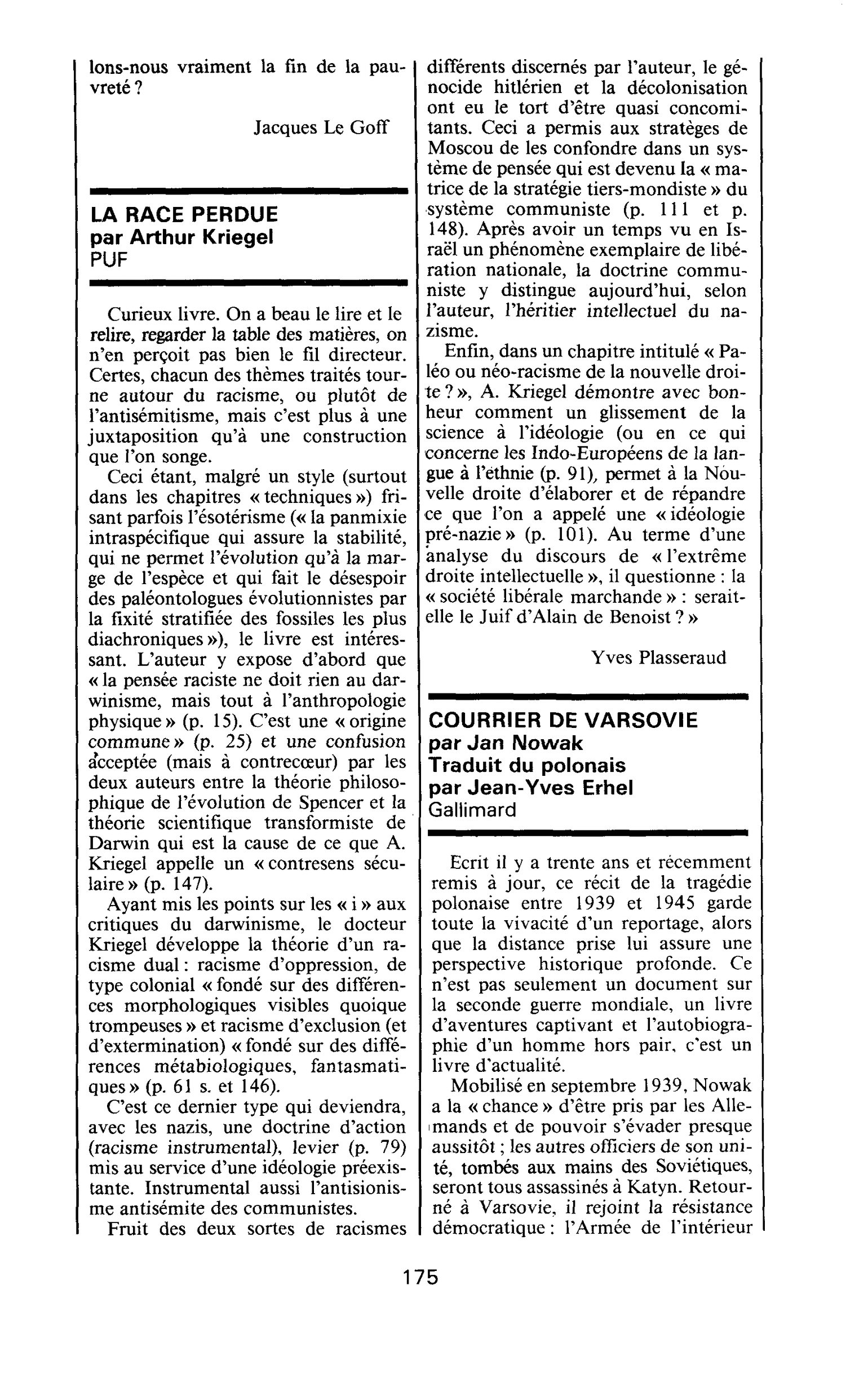 COURRIER DE VARSOVIE par Jan Nowak