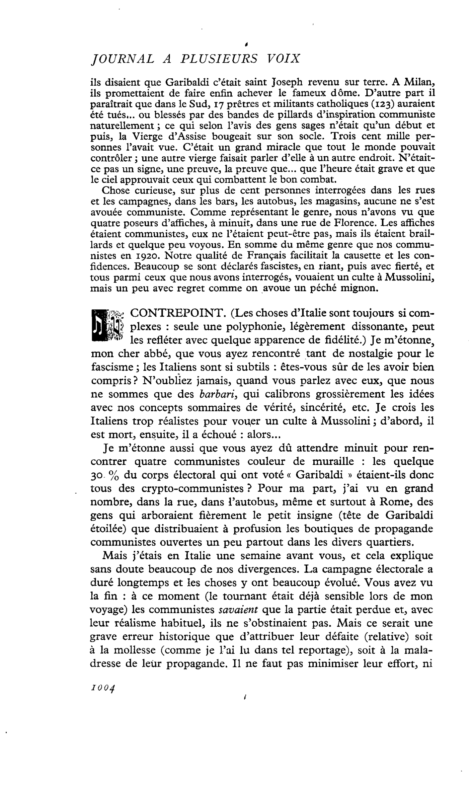 CONTREPOINT