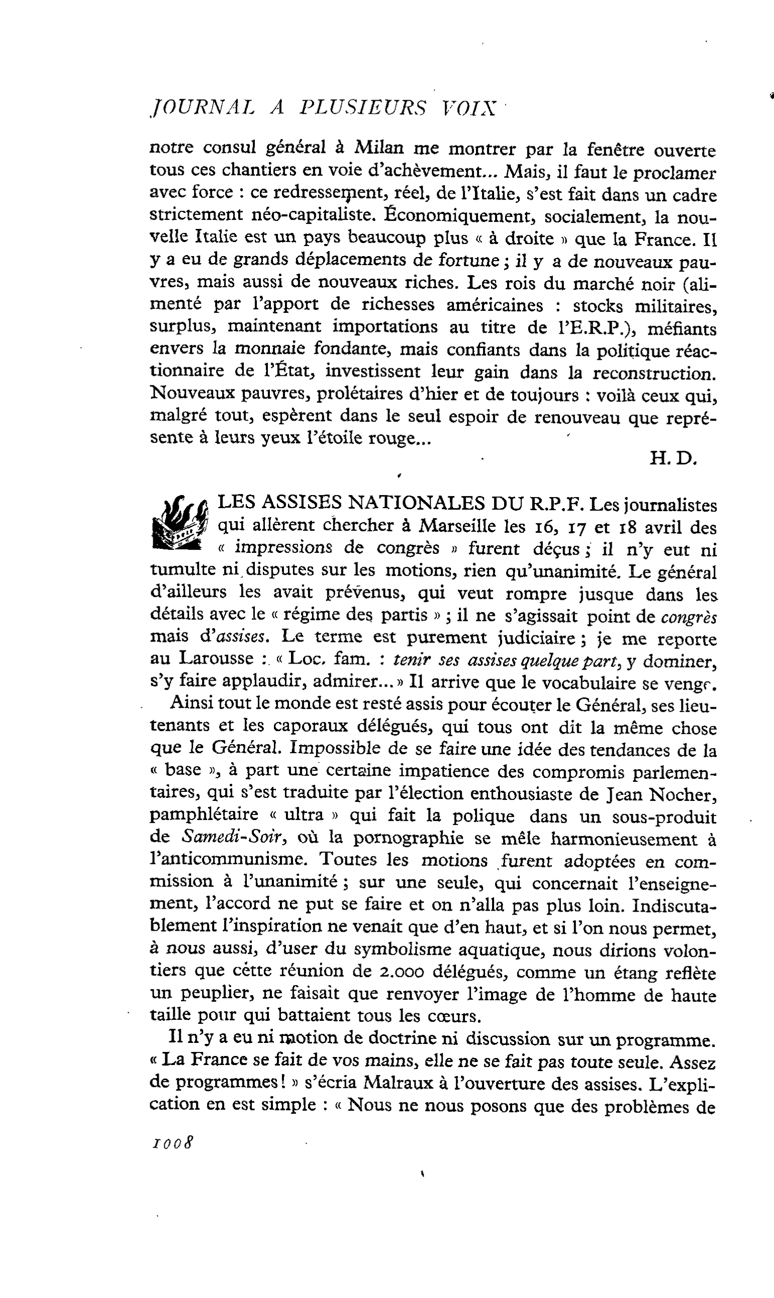 LES ASSISES NATIONALES DU R.P.F.