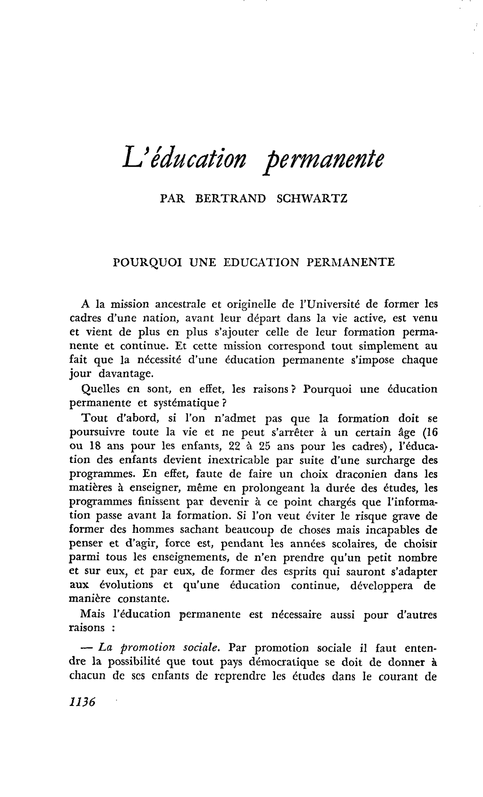 L’éducation permanente