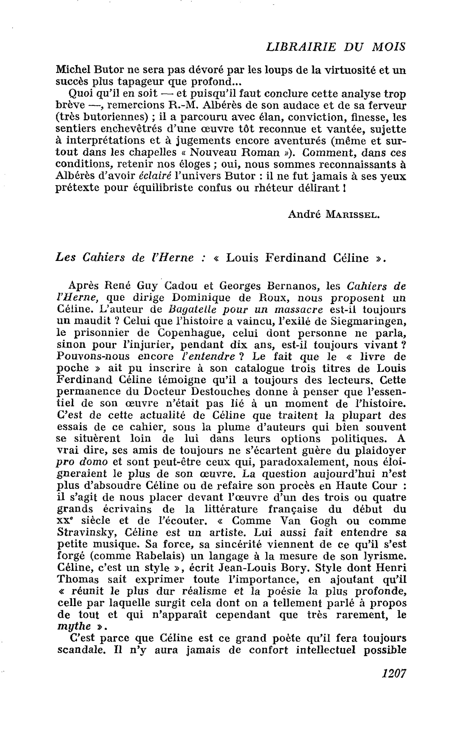 Les Cahiers de l’Herne : « Louis Ferdinand Céline »