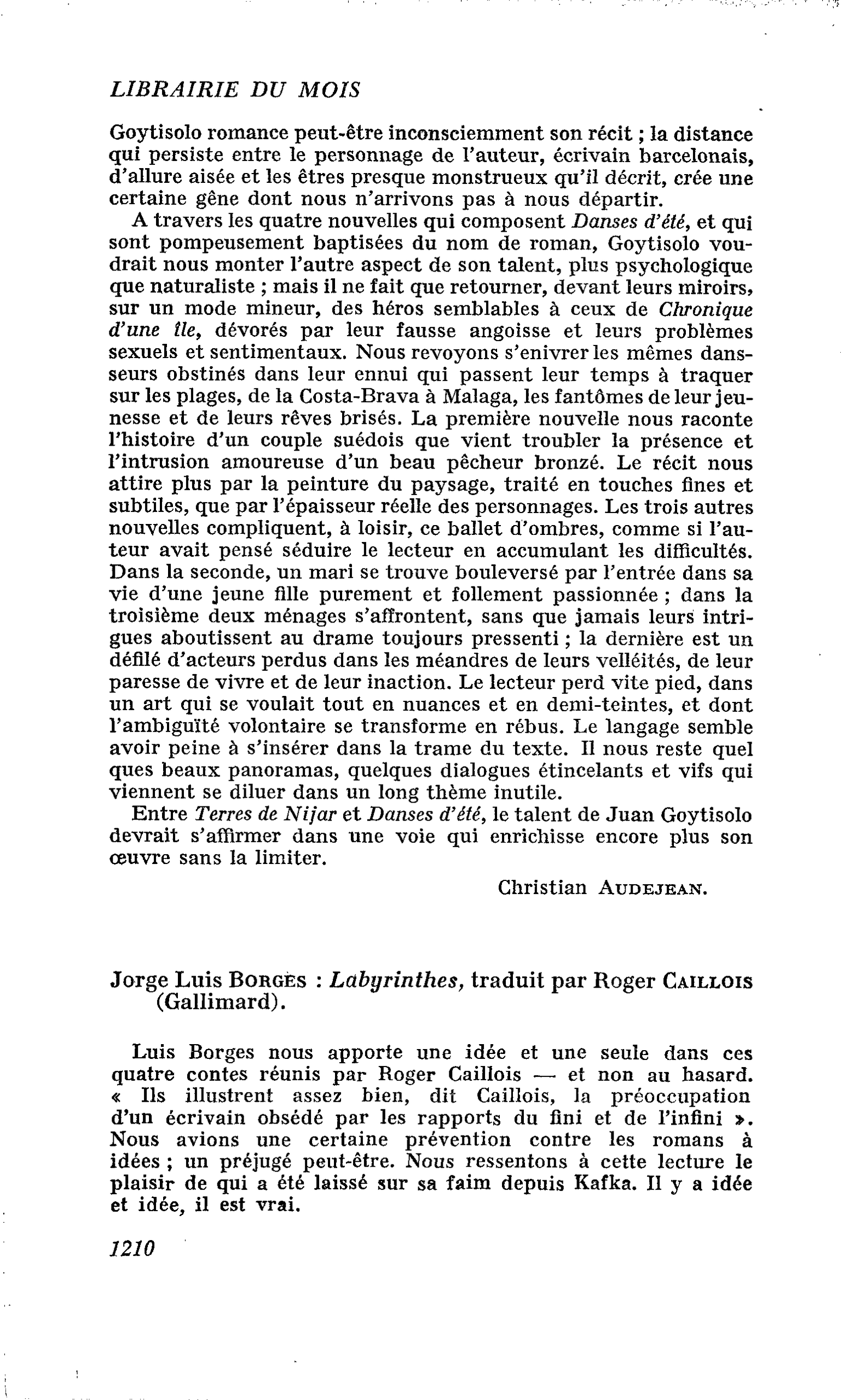 Jorge Luis Borges : Labyrinthes