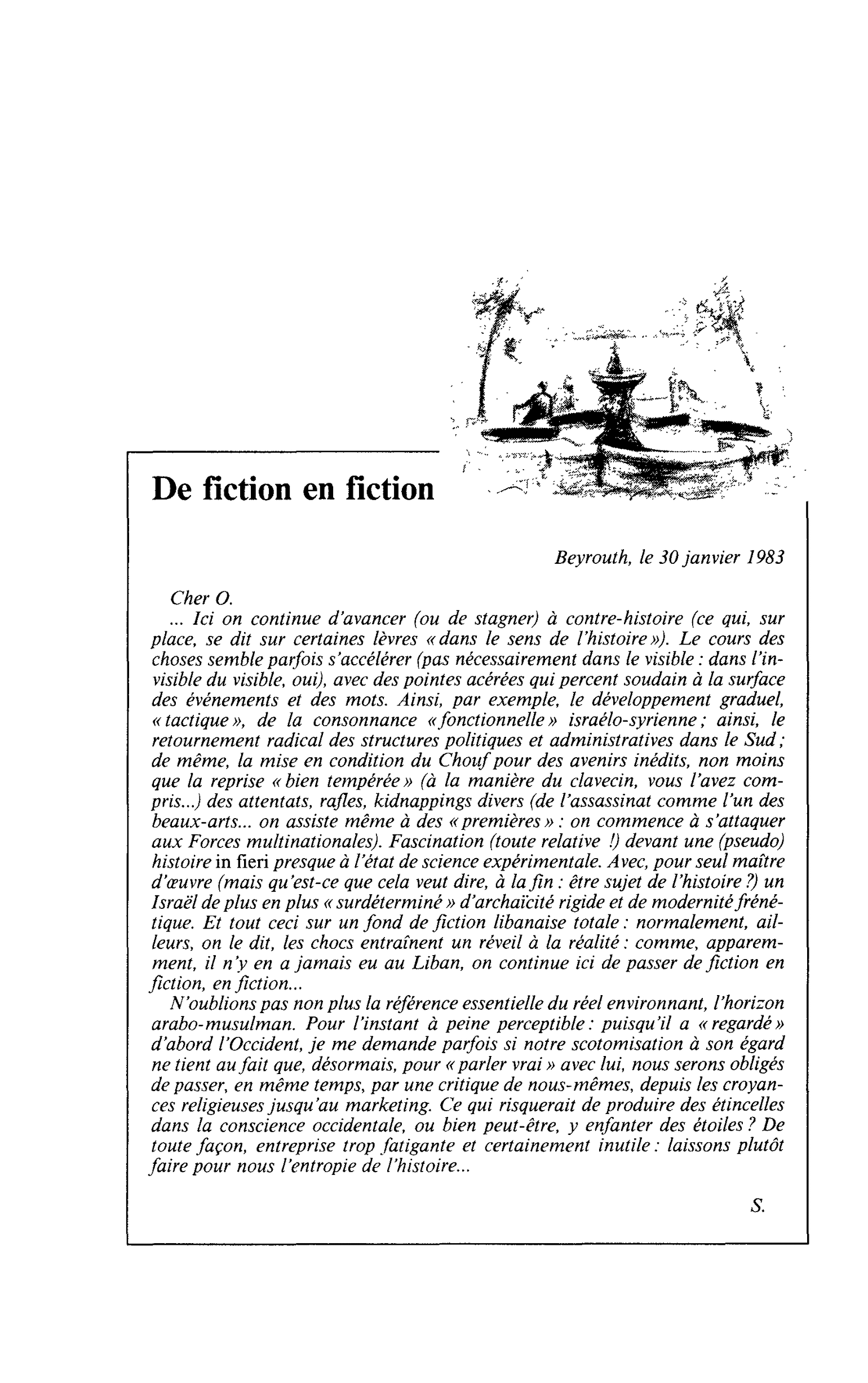 De fiction en fiction