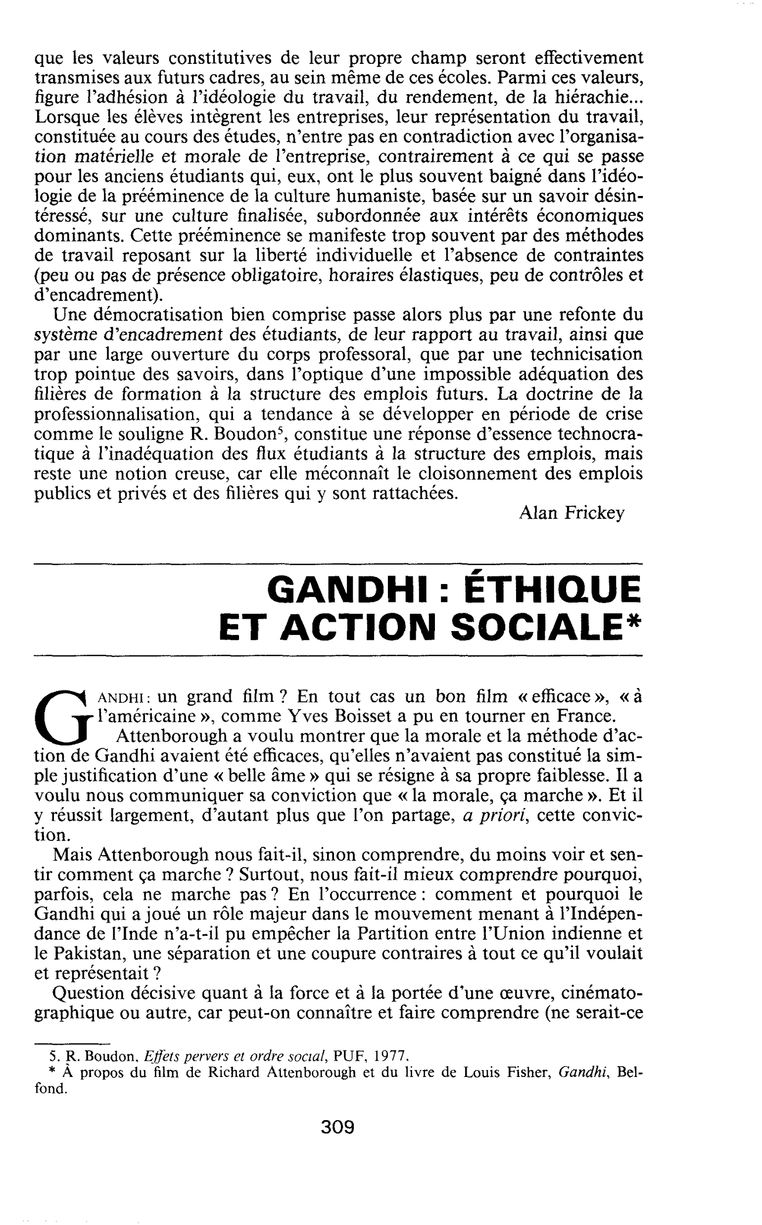 GANDHI : ÉTHIQUE ET ACTION SOCIALE