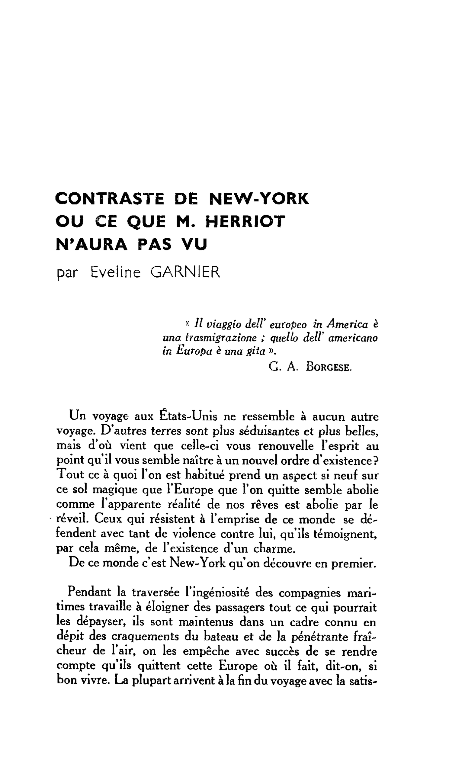 CONTRASTE DE NEW-YORK OU CE QUE M. HERRIOT N’AURA PAS VU