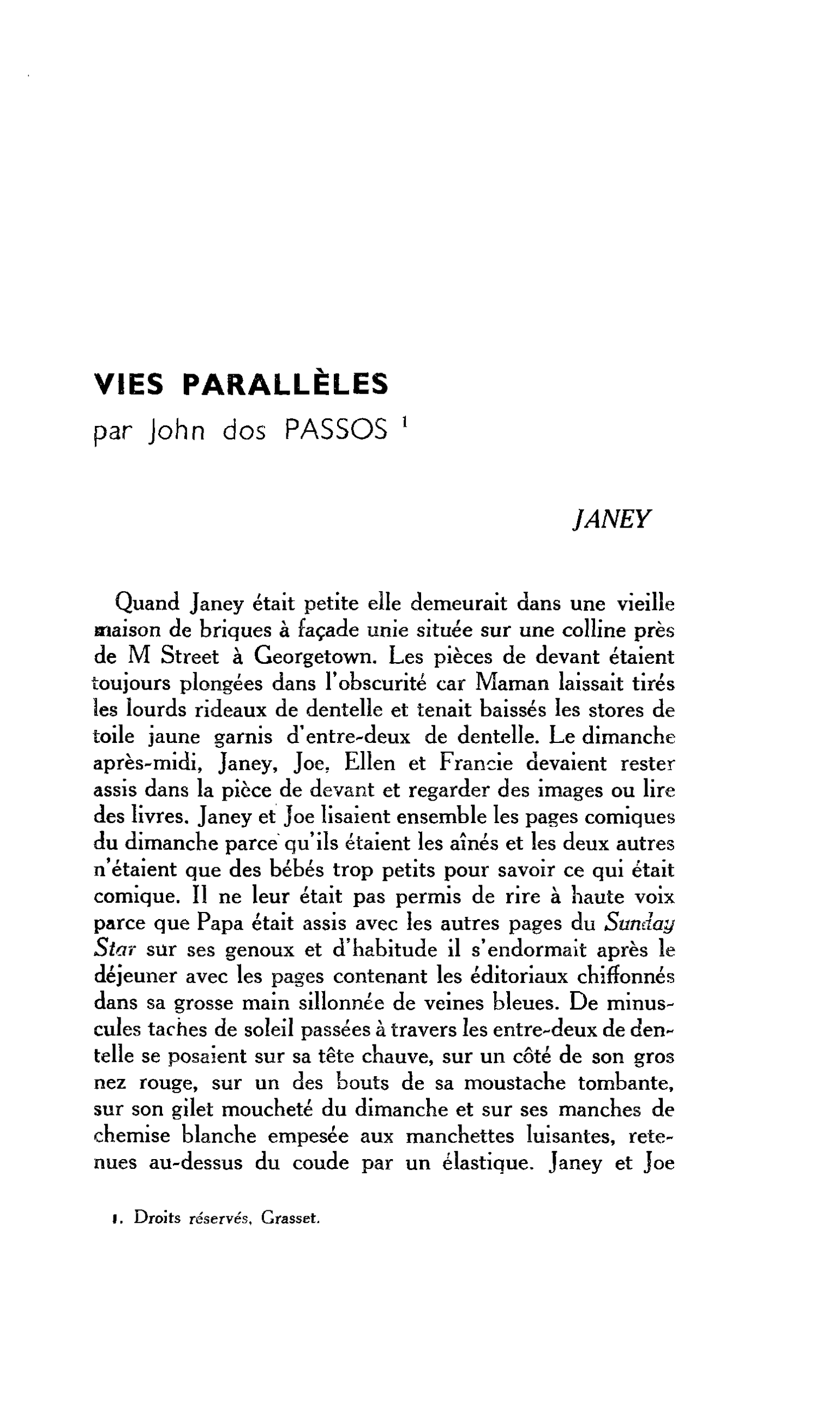VIES PARALLÈLES