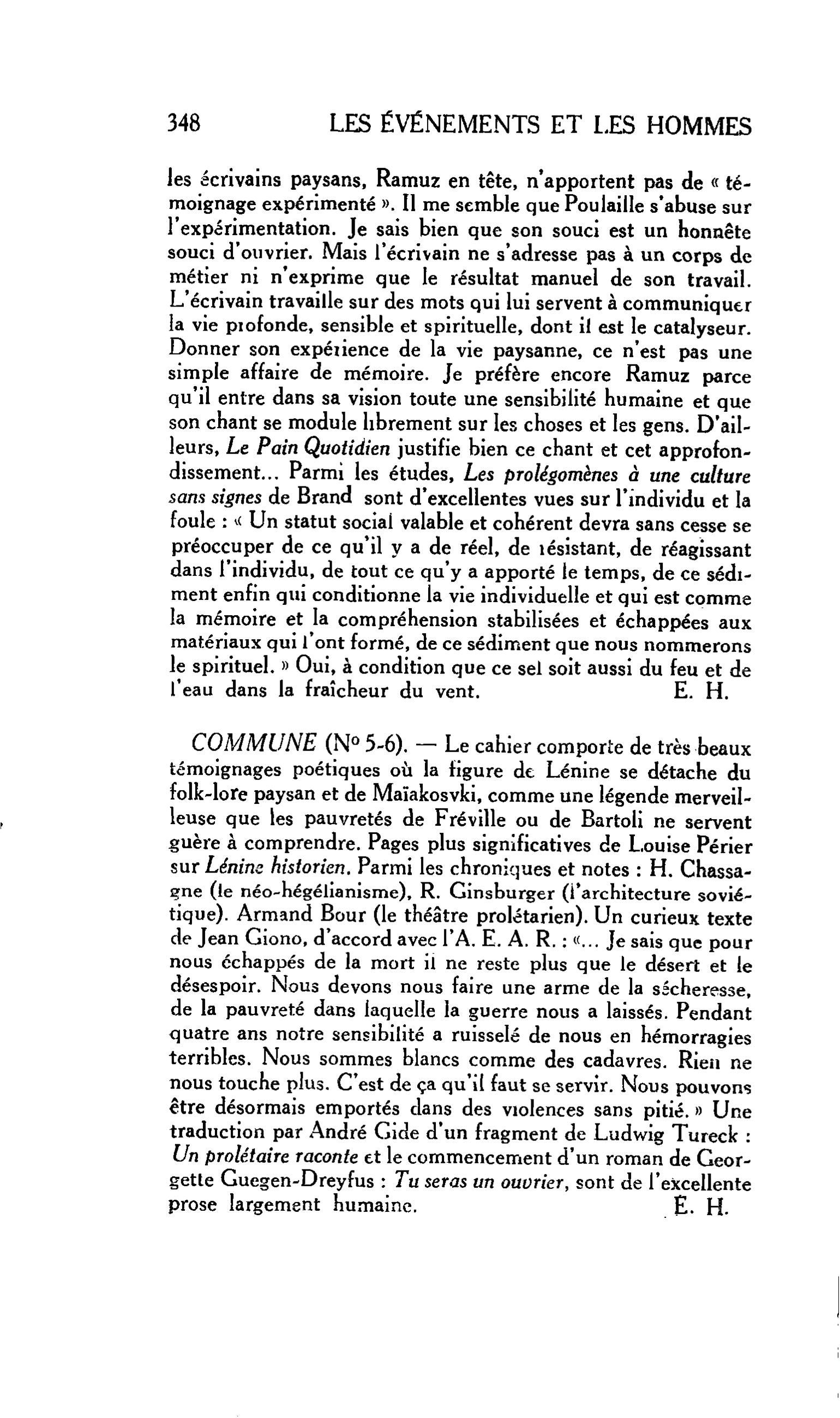 LA CITÉ : COMMUNE (N° 5-6)