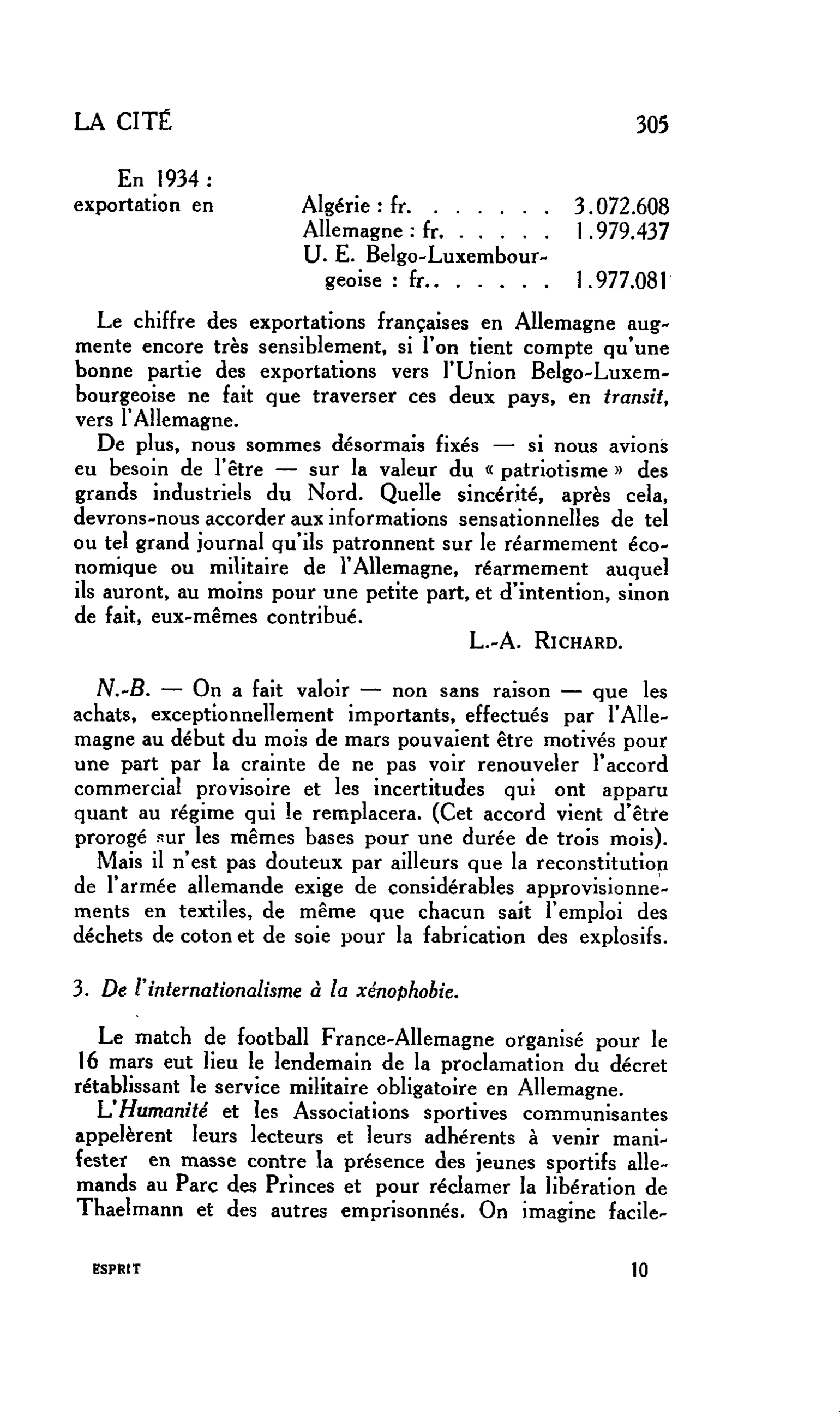 3. De l’internationalisme à la xénophobie