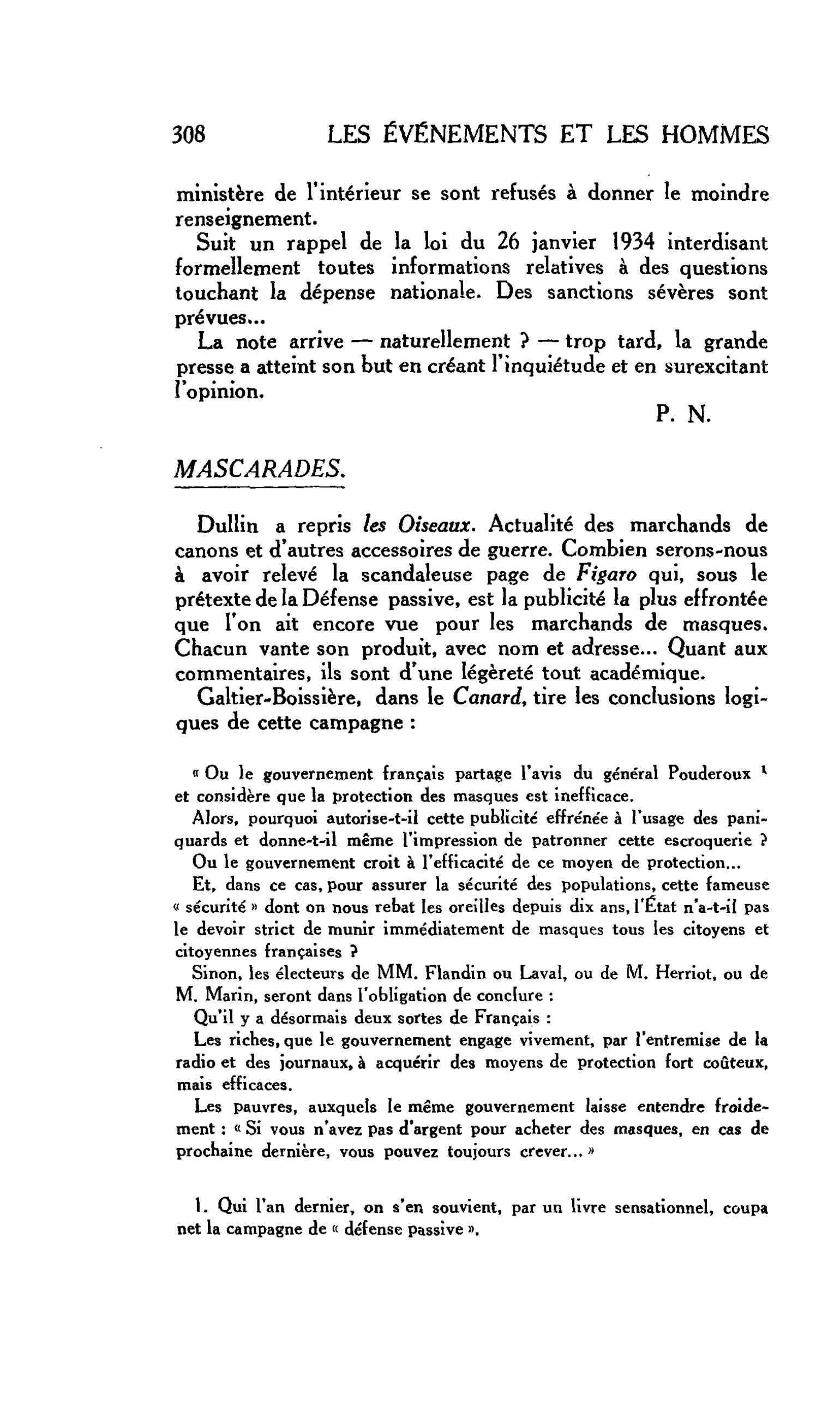 MASCARADES