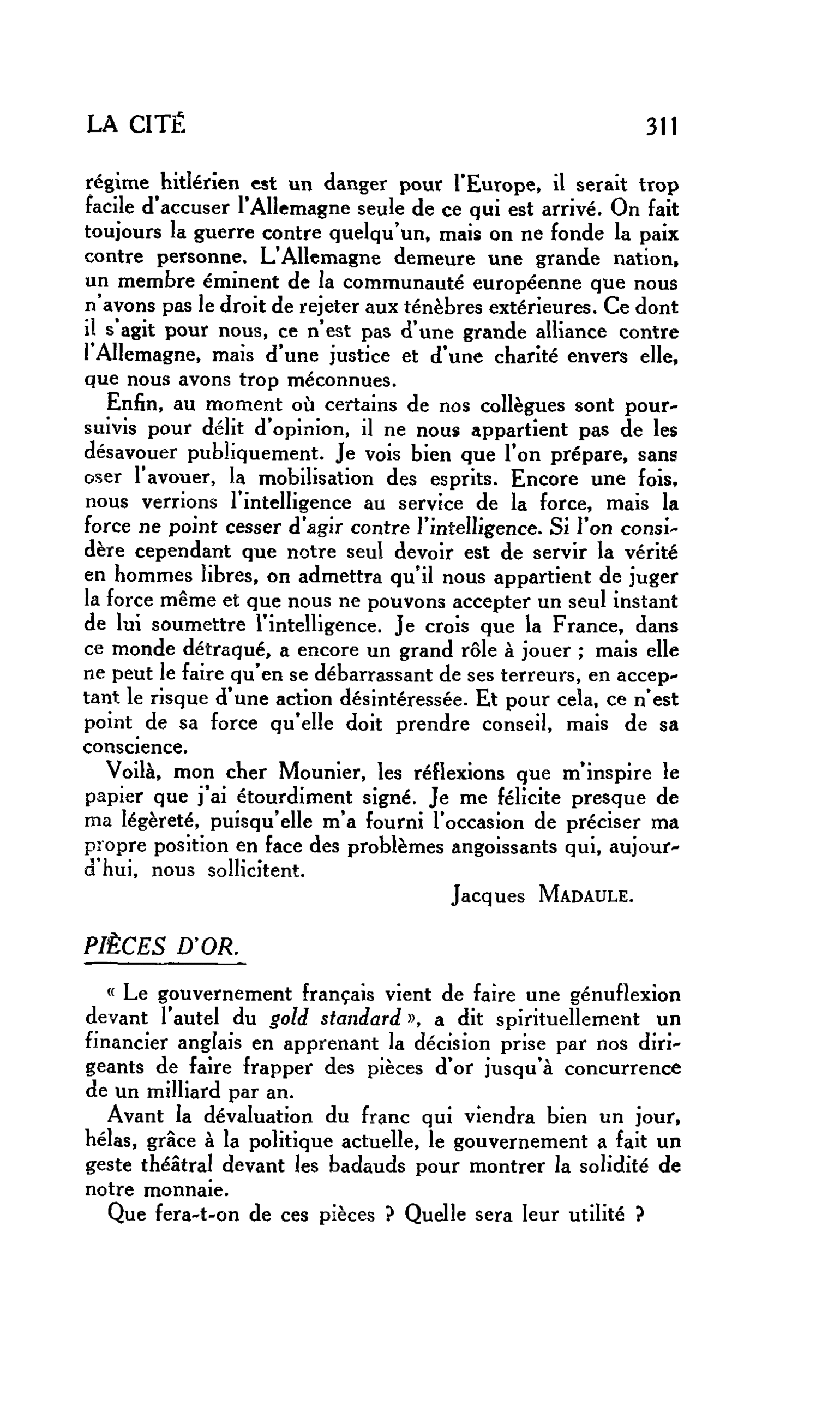 PIÈCES D’OR