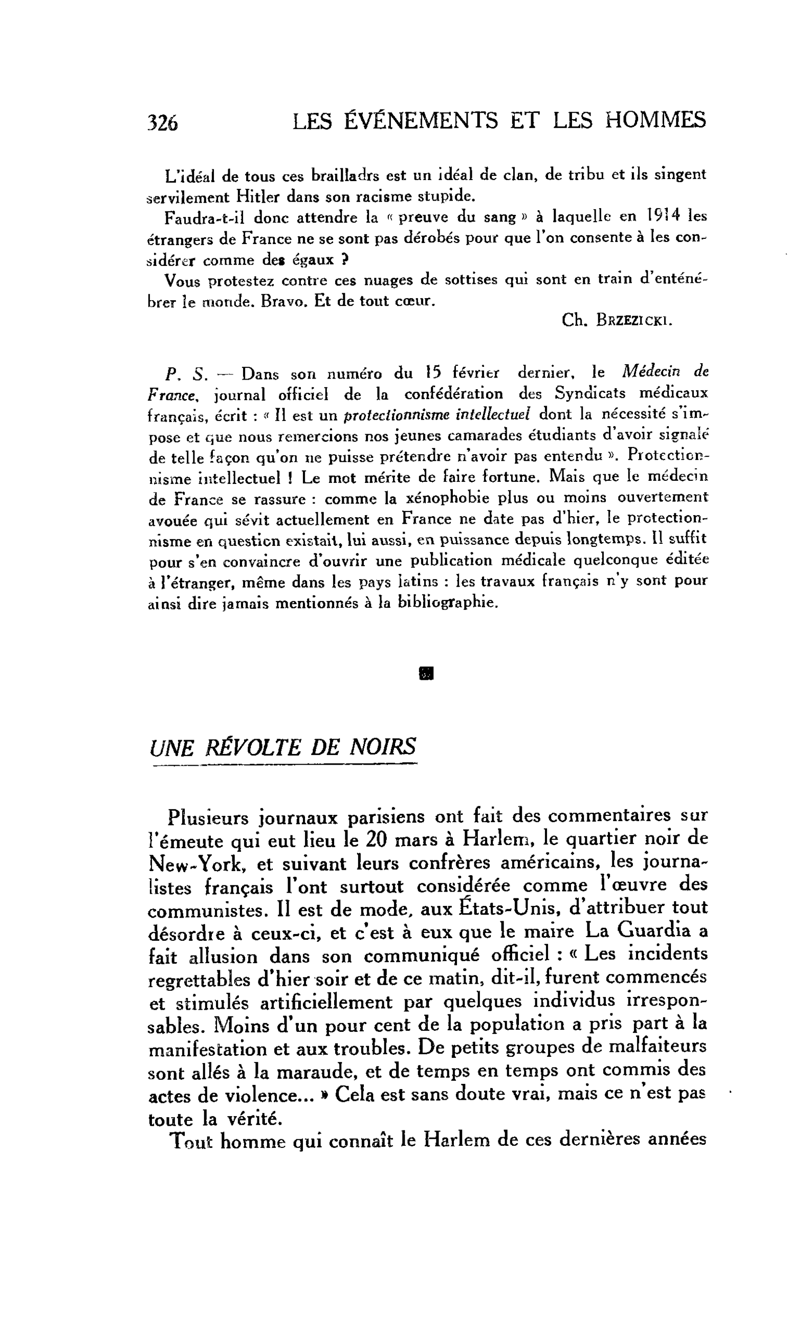 La communauté interraciale. UNE RÉVOLTE DE NOIRS