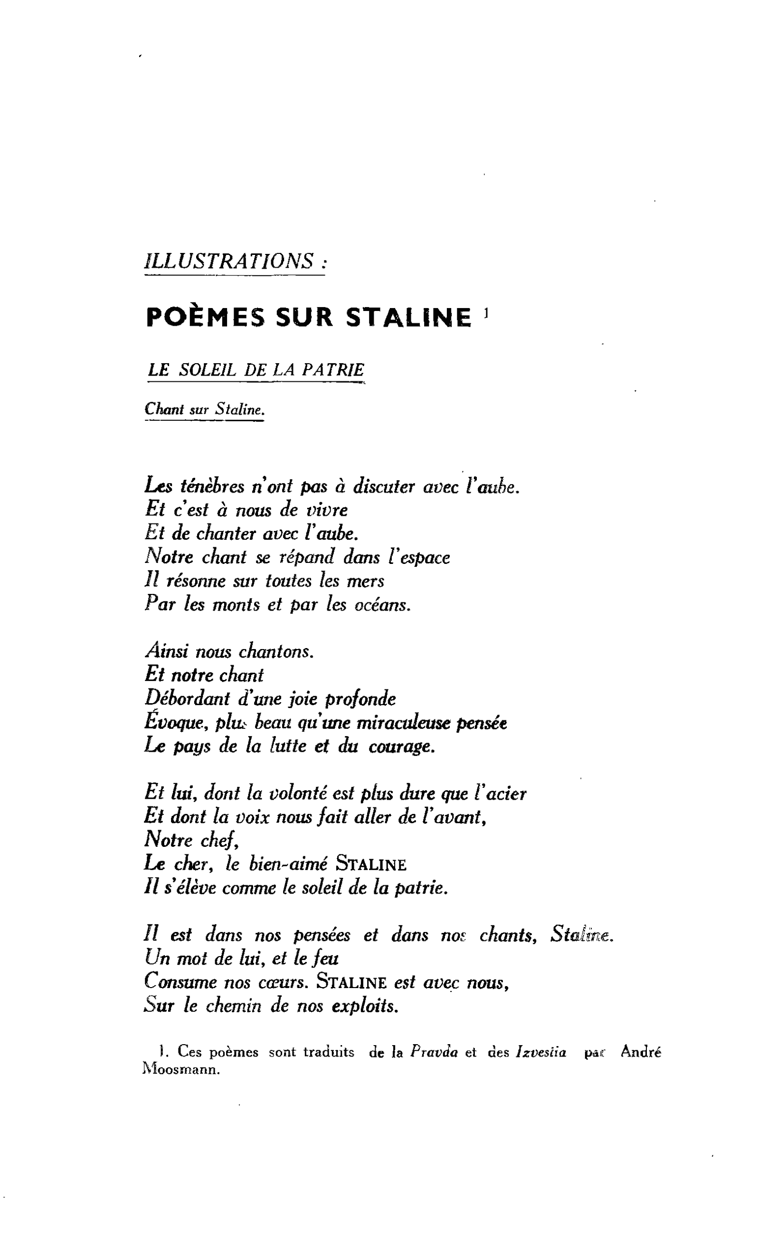 ILLUSTRATIONS : POÈMES SUR STALINE