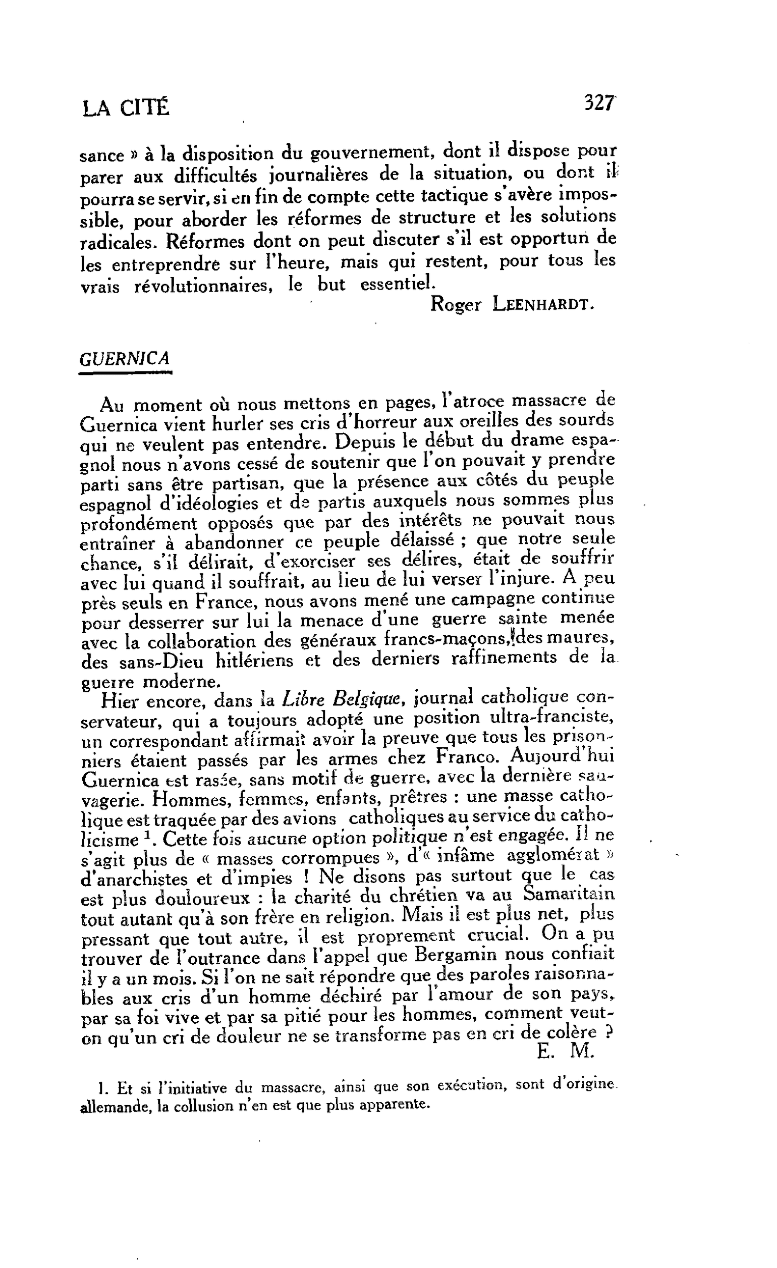 LA CITÉ : GUERNICA