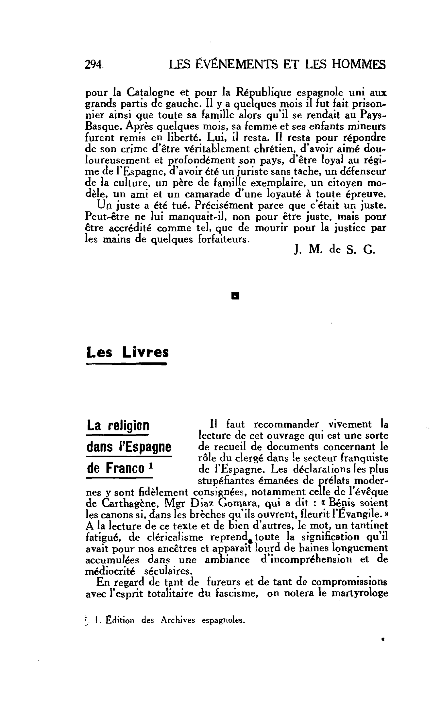 LA CITÉ. Les Livres : La religion dans l’Espagne de Franco