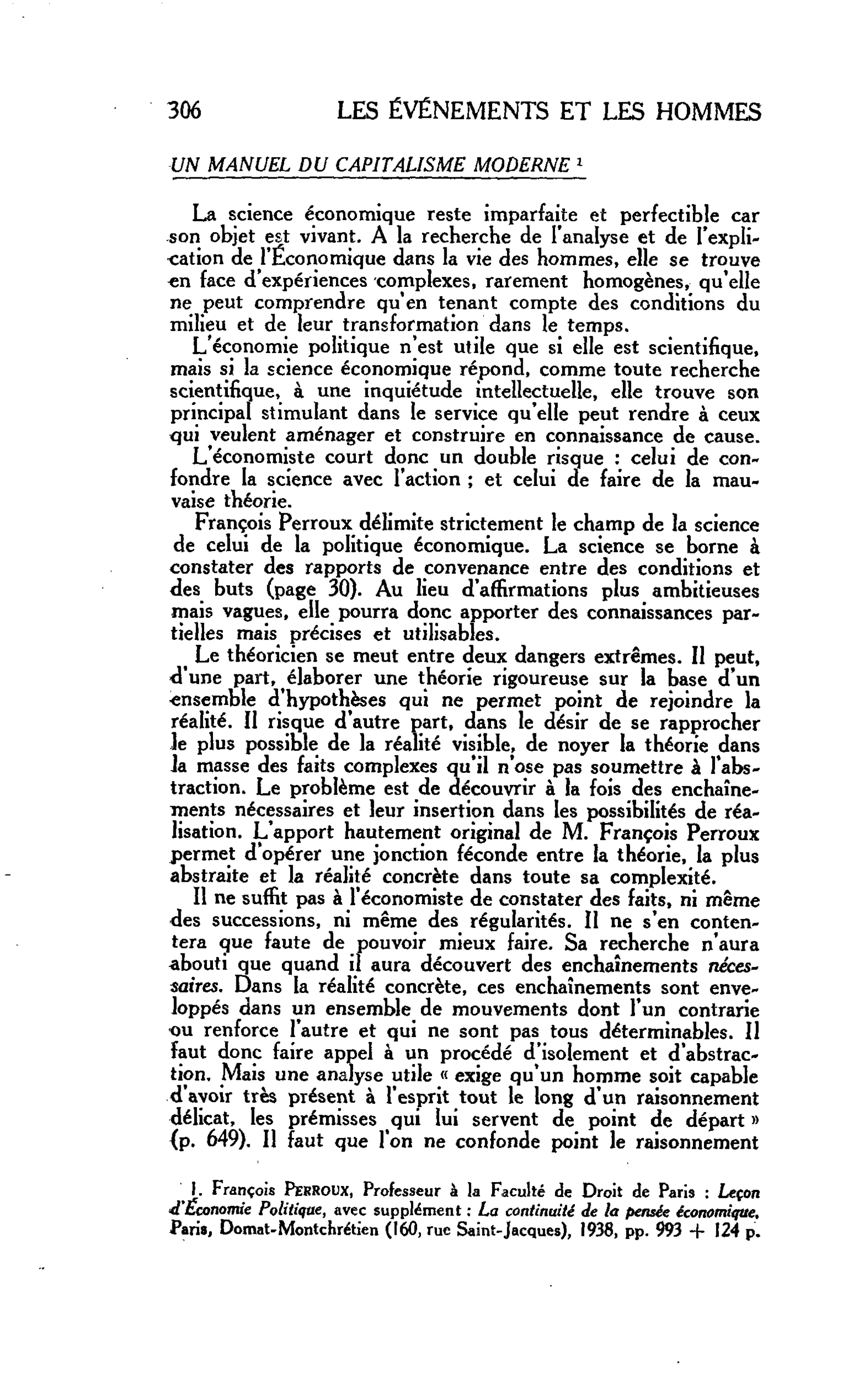 Les Lettres : UN MANUEL DU CAPITALISME MODERNE