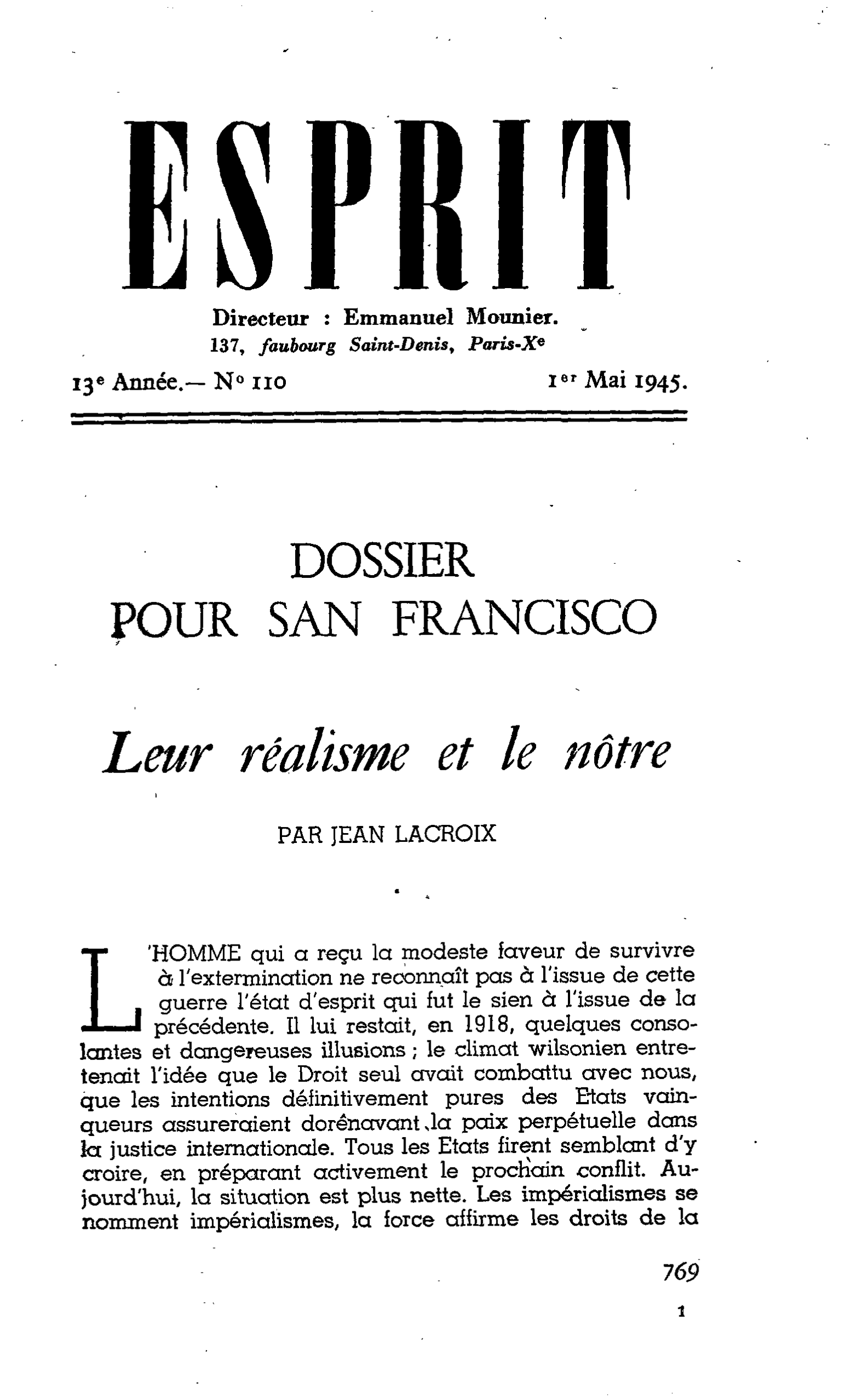 Leur réalisme et le nôtre