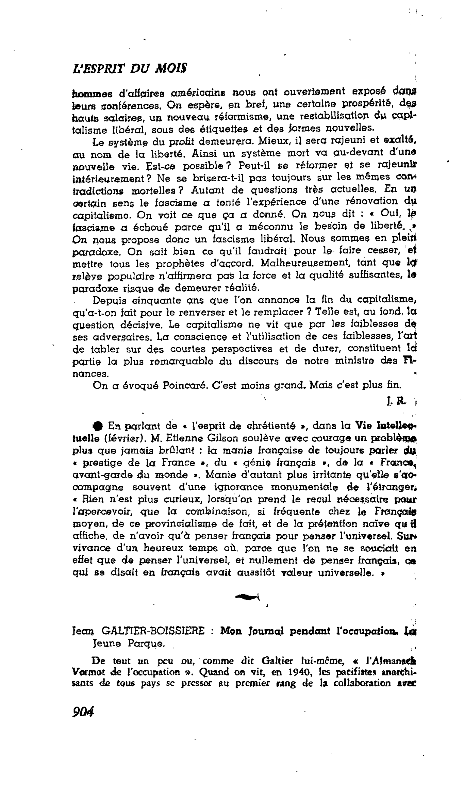 Les événements et les hommes