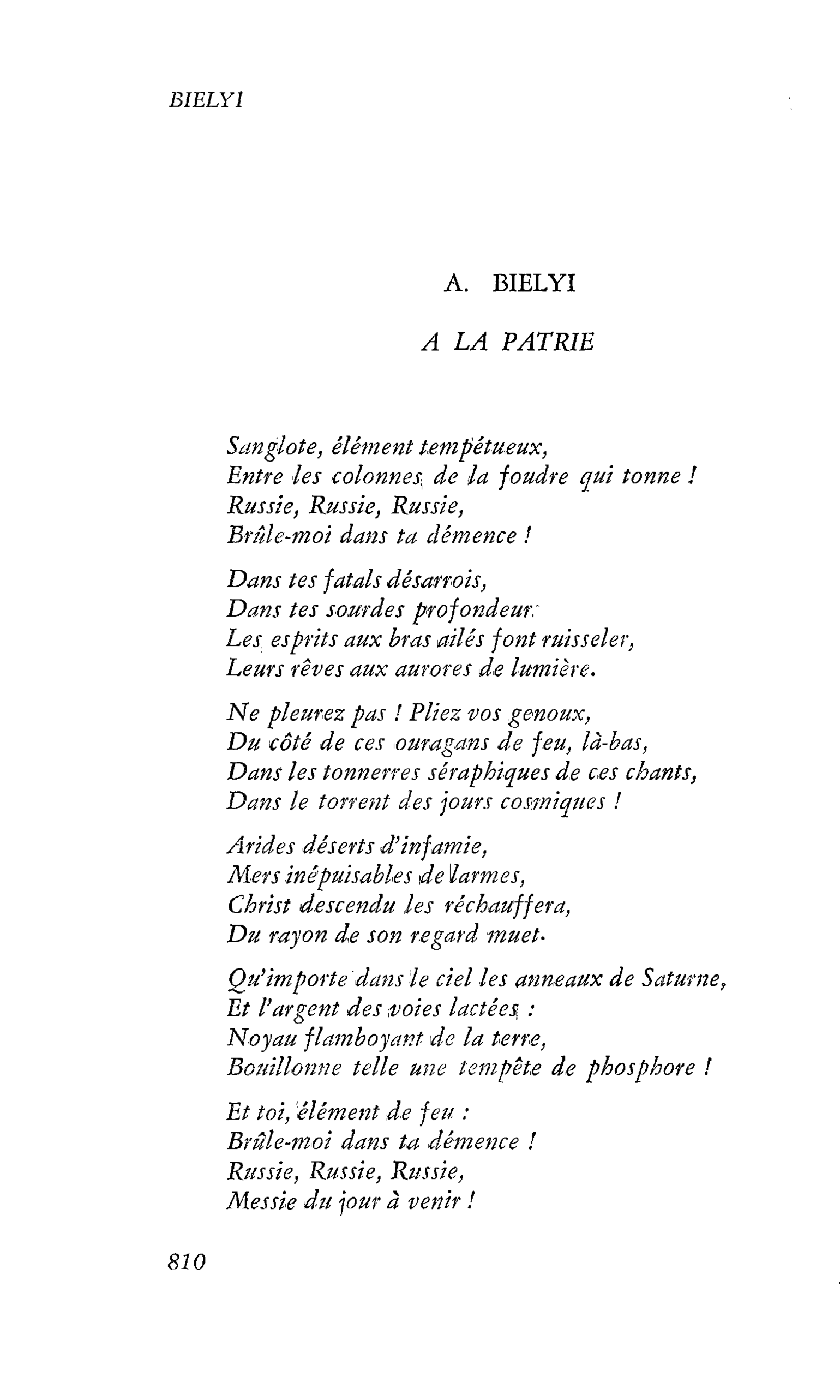 A LA PATRIE