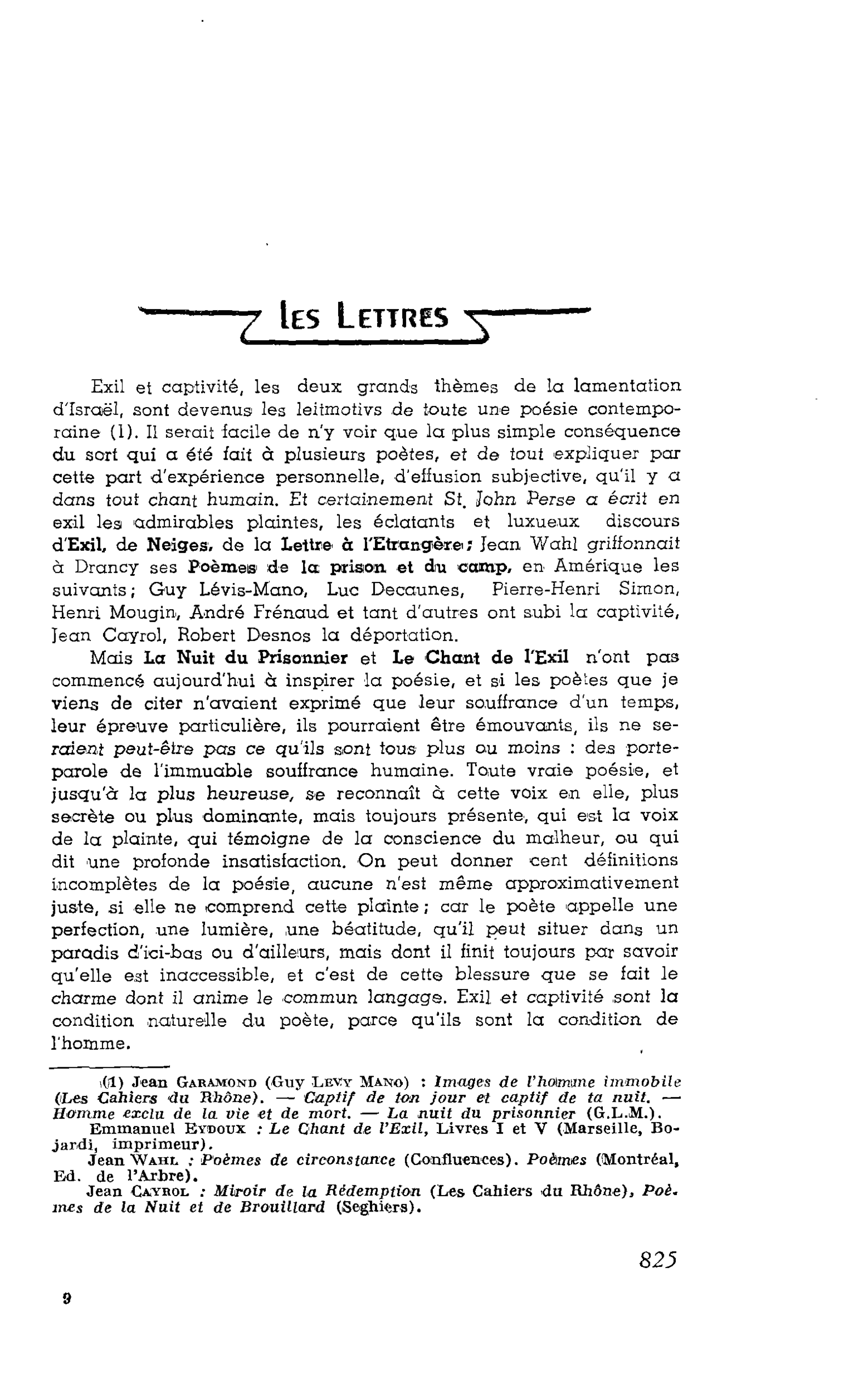 LES LETTRES
