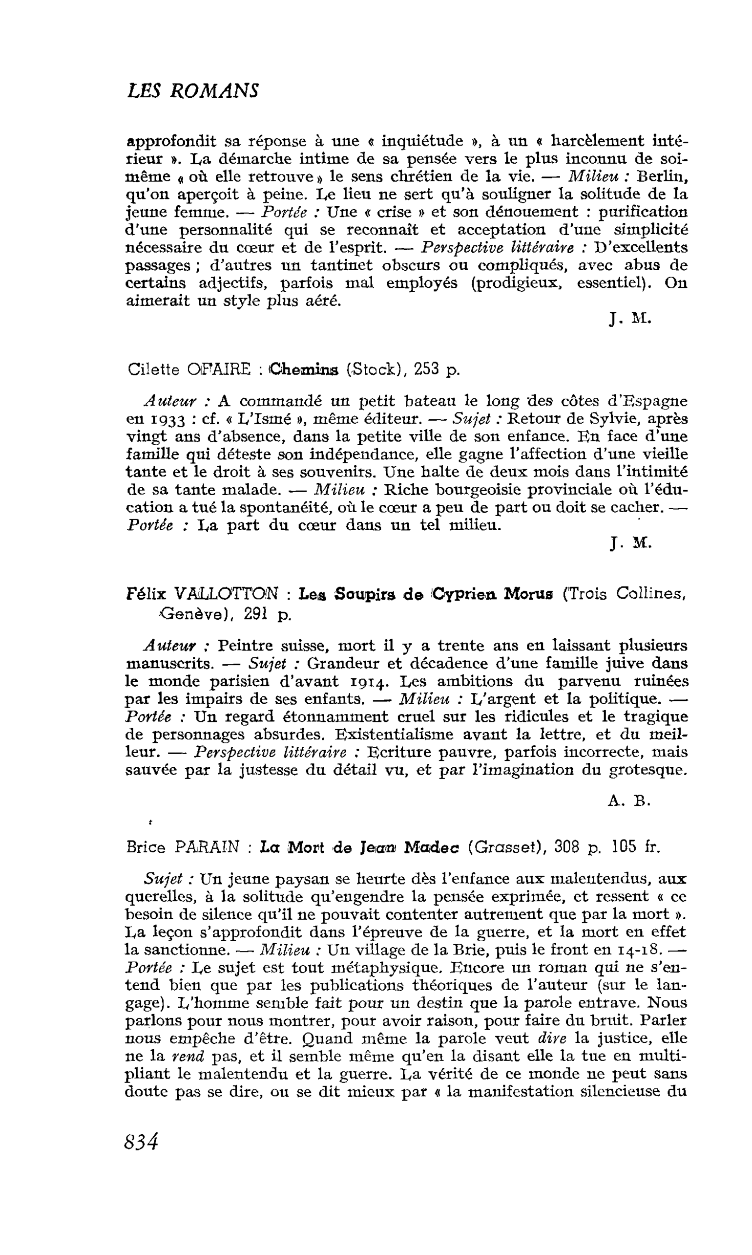 LES LETTRES. Cilette OFAIRE : Chemins