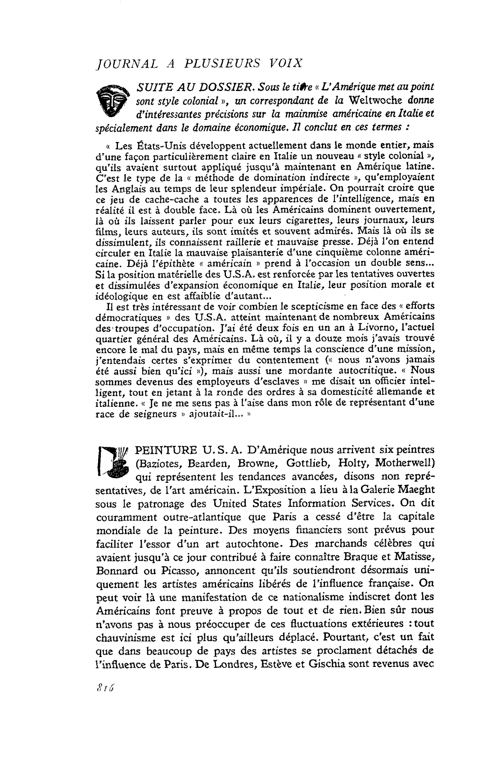SUITE AU DOSSIER