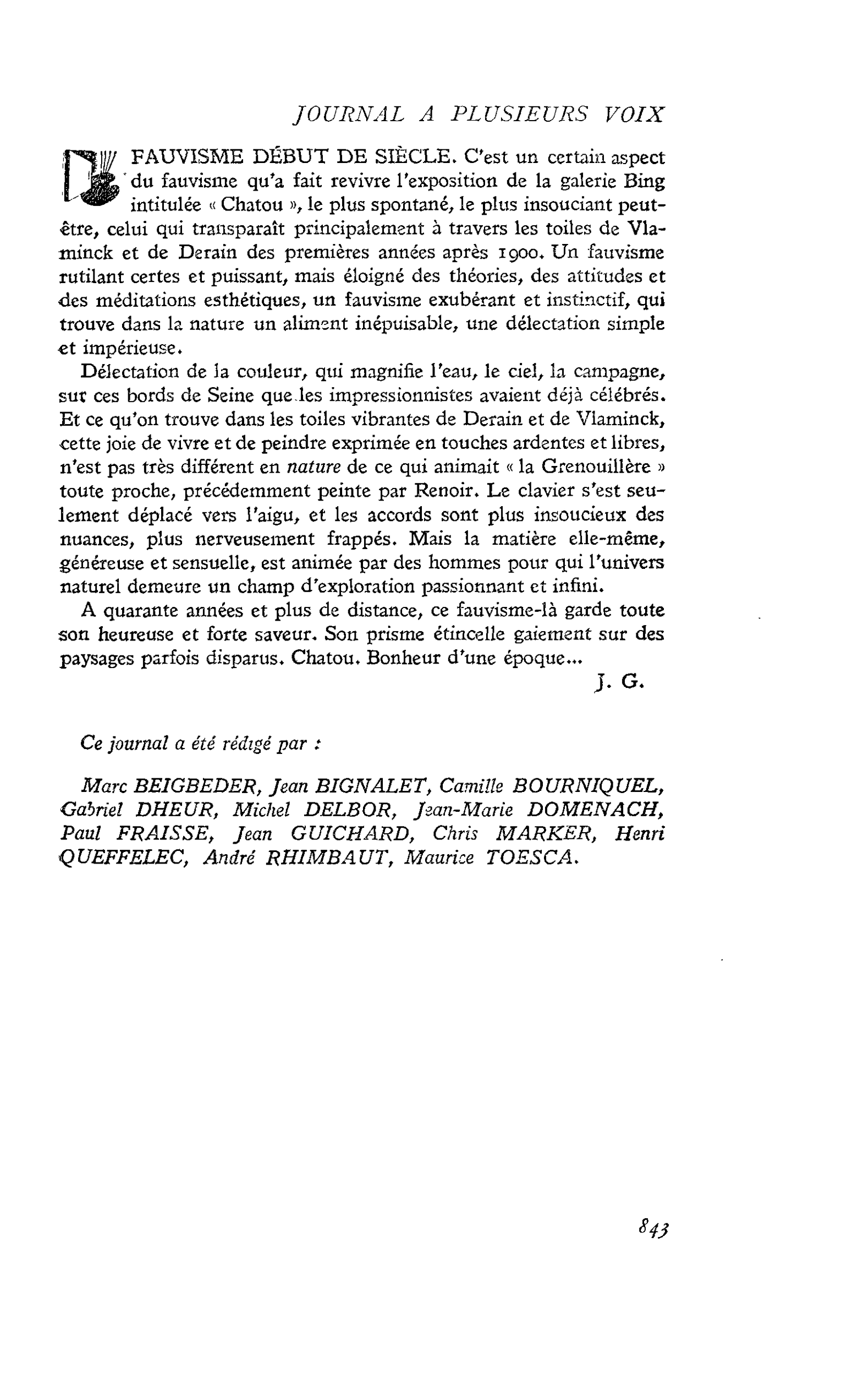 FAUVISME DÉBUT DE SIÈCLE