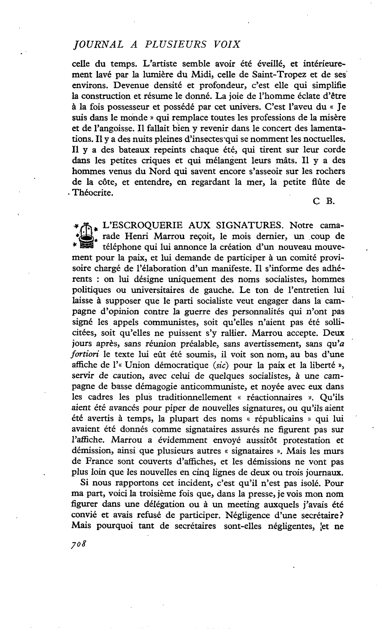L’ESCROQUERIE AUX SIGNATURES