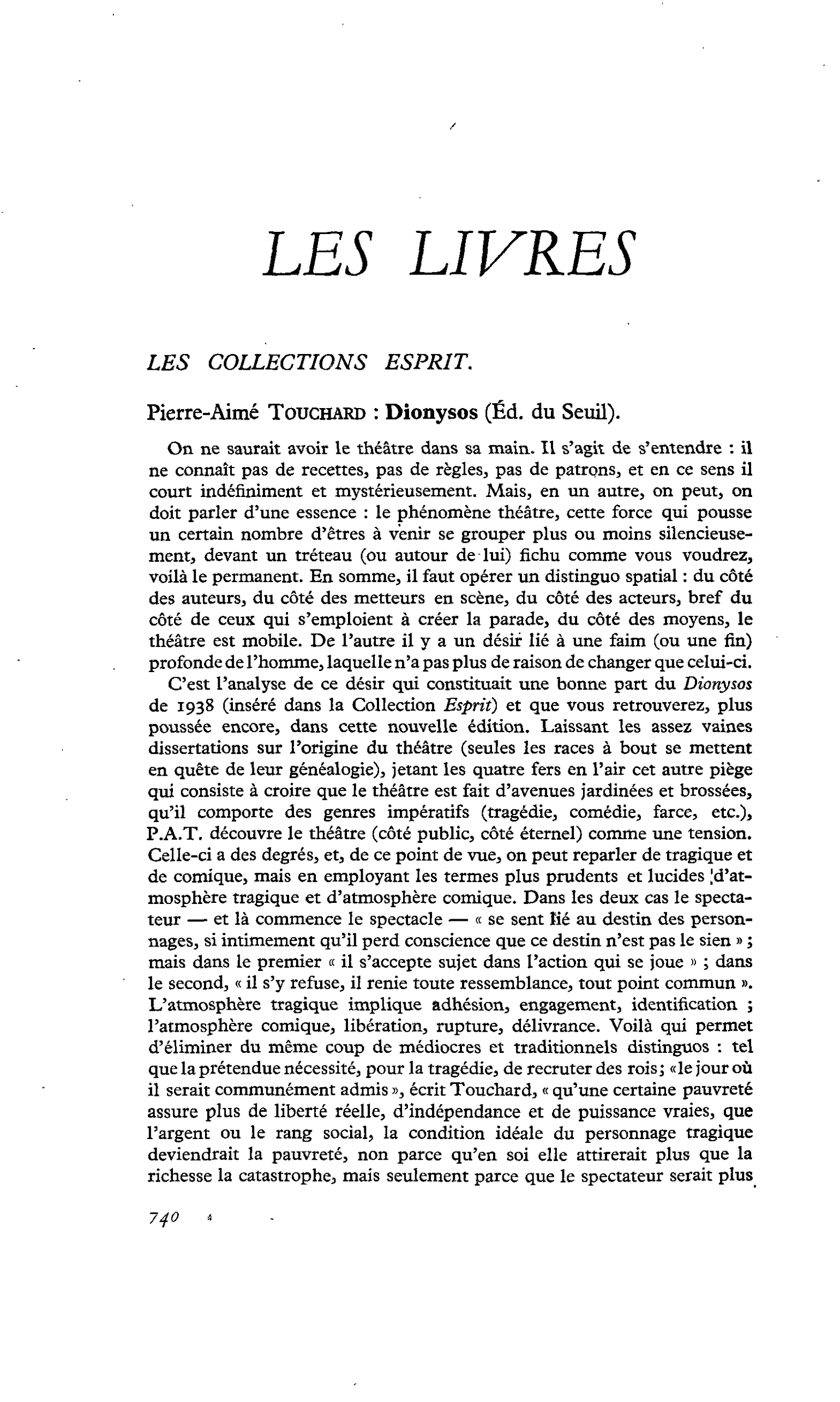 Pierre-Aimé Touchard : Dionysos