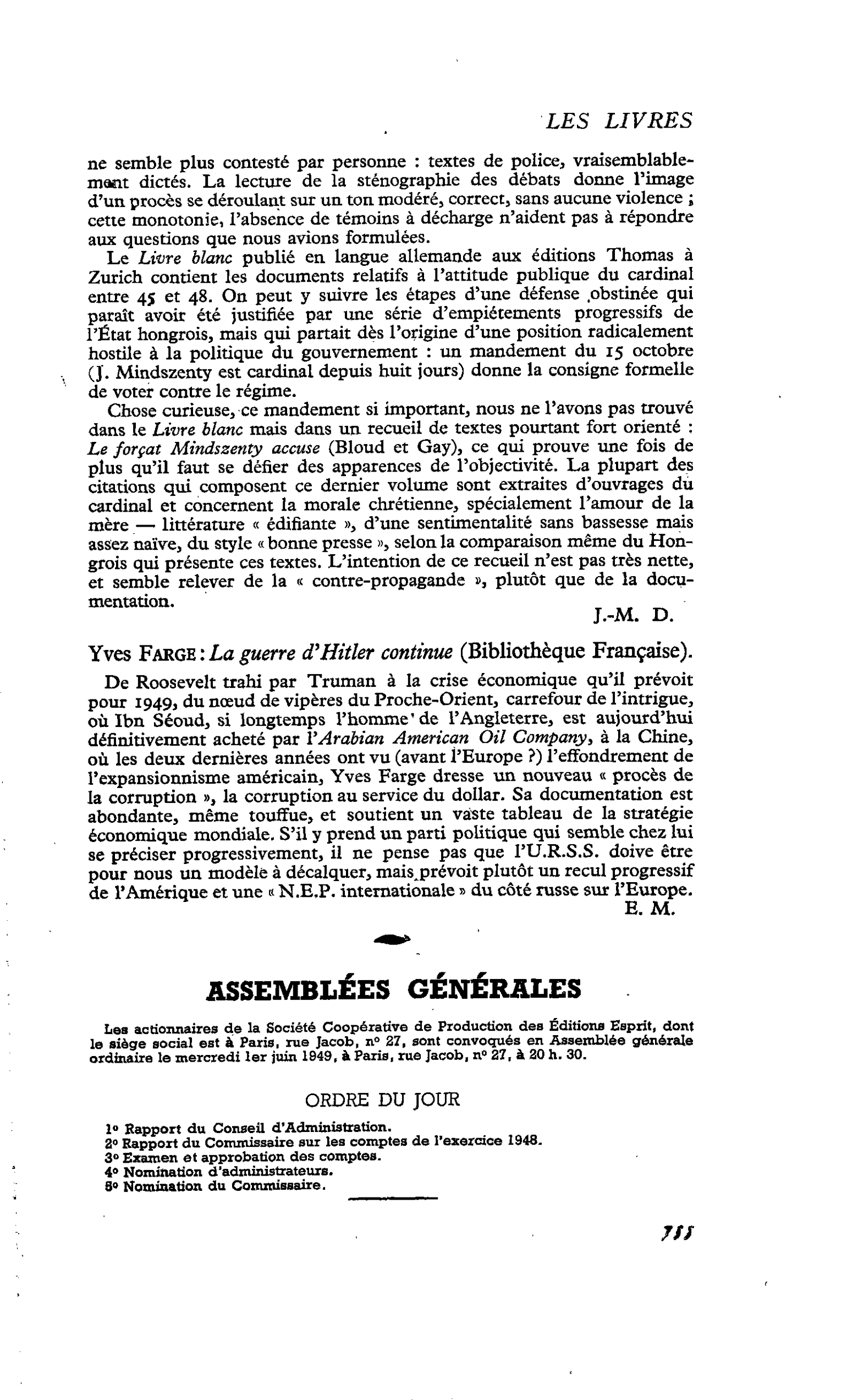Yves Farge : La guerre d’Hitler continue