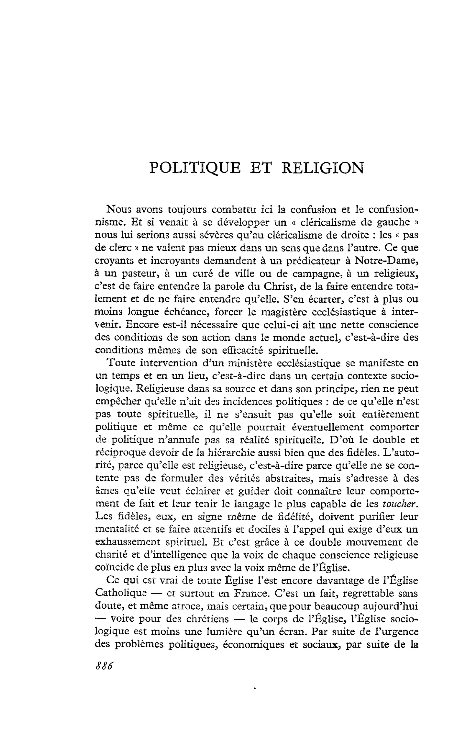 Politique et religion