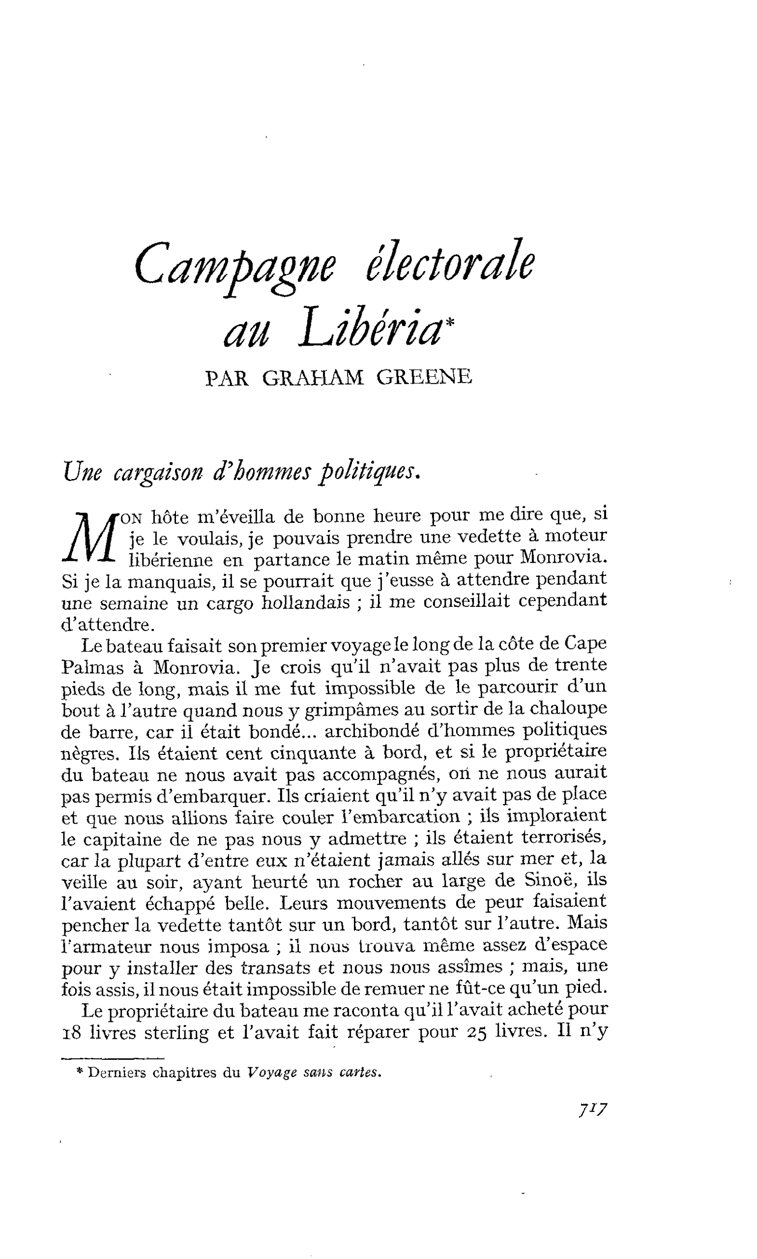 Campagne électorale au Libéria