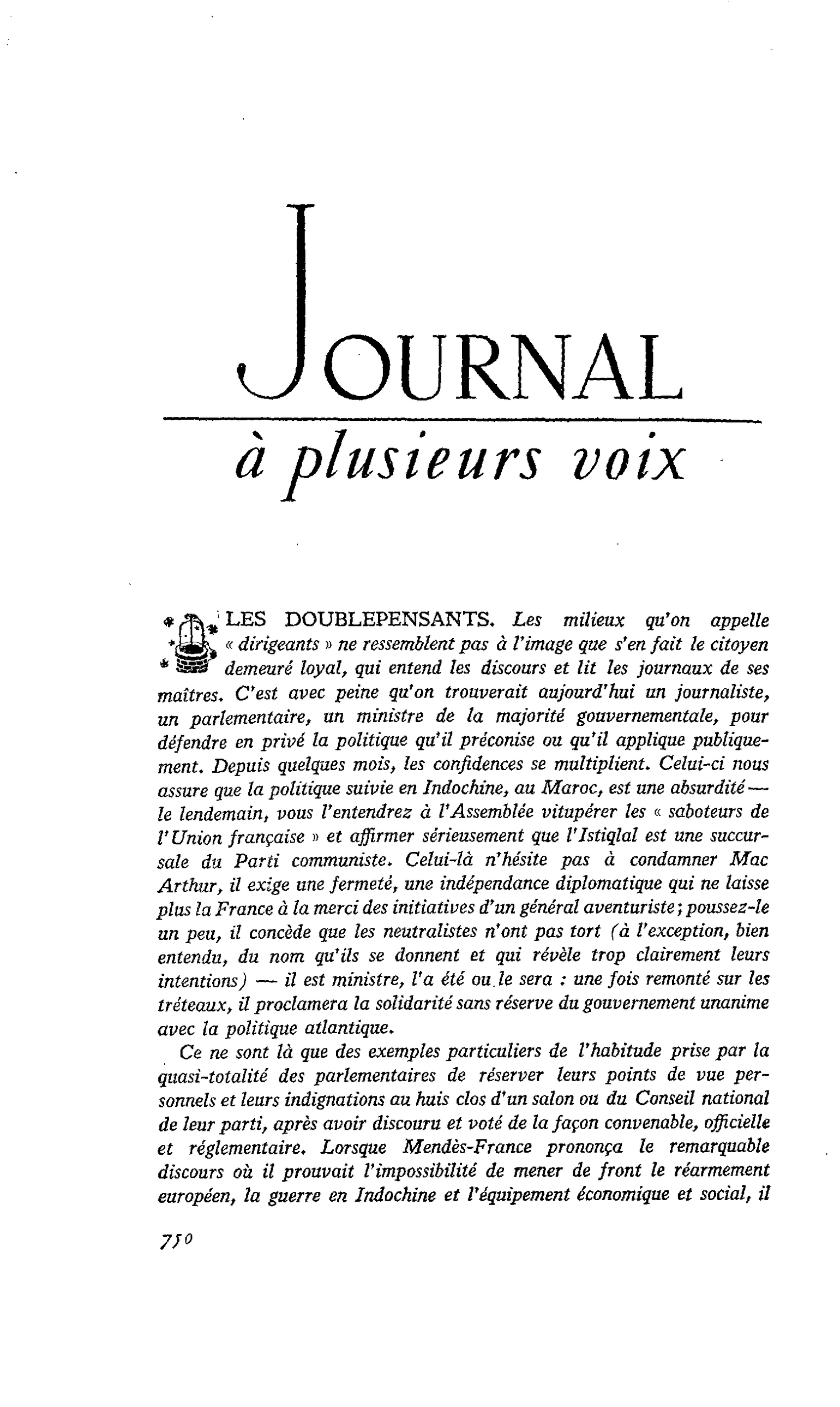 LES DOUBLEPENSANTS