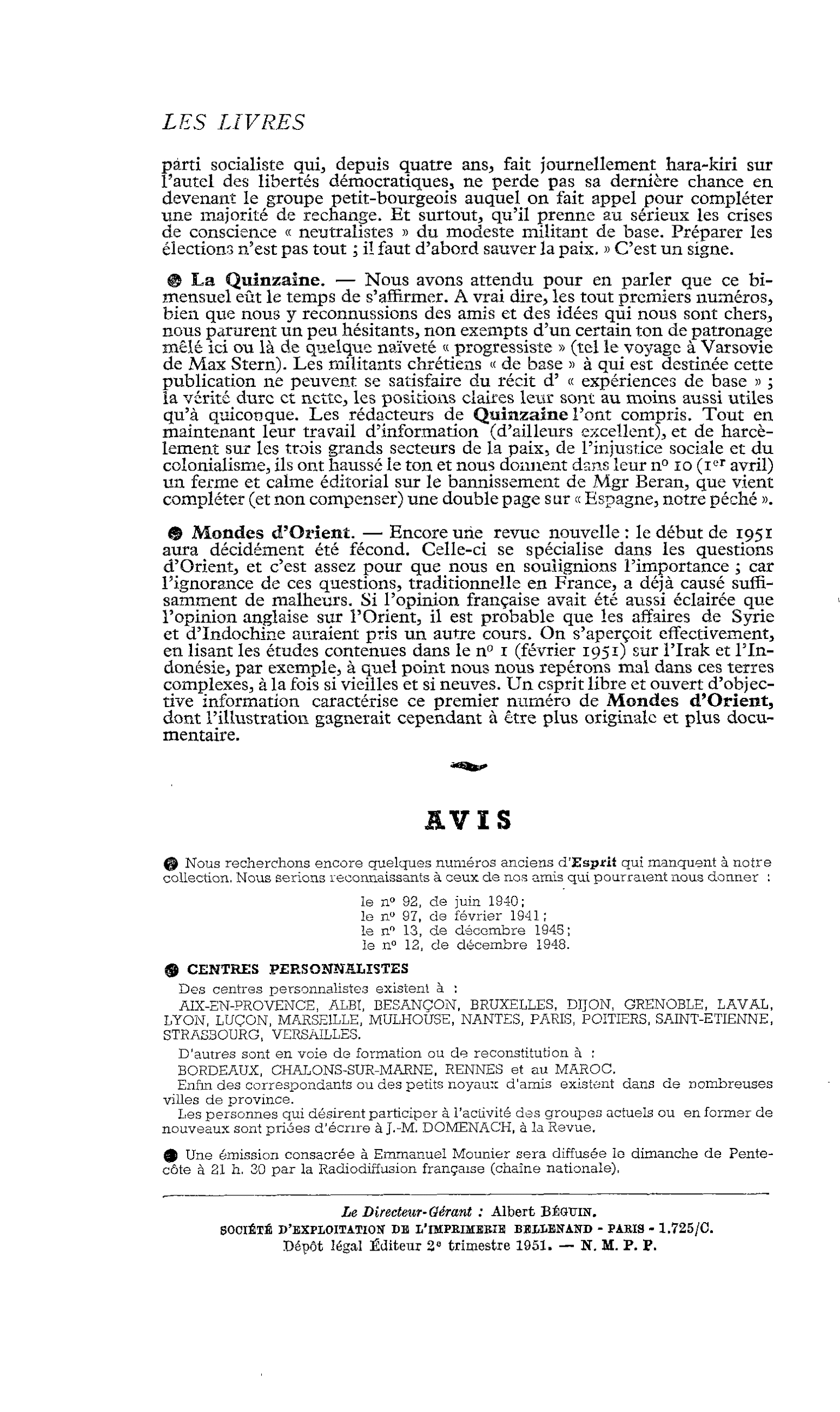 La Quinzaine