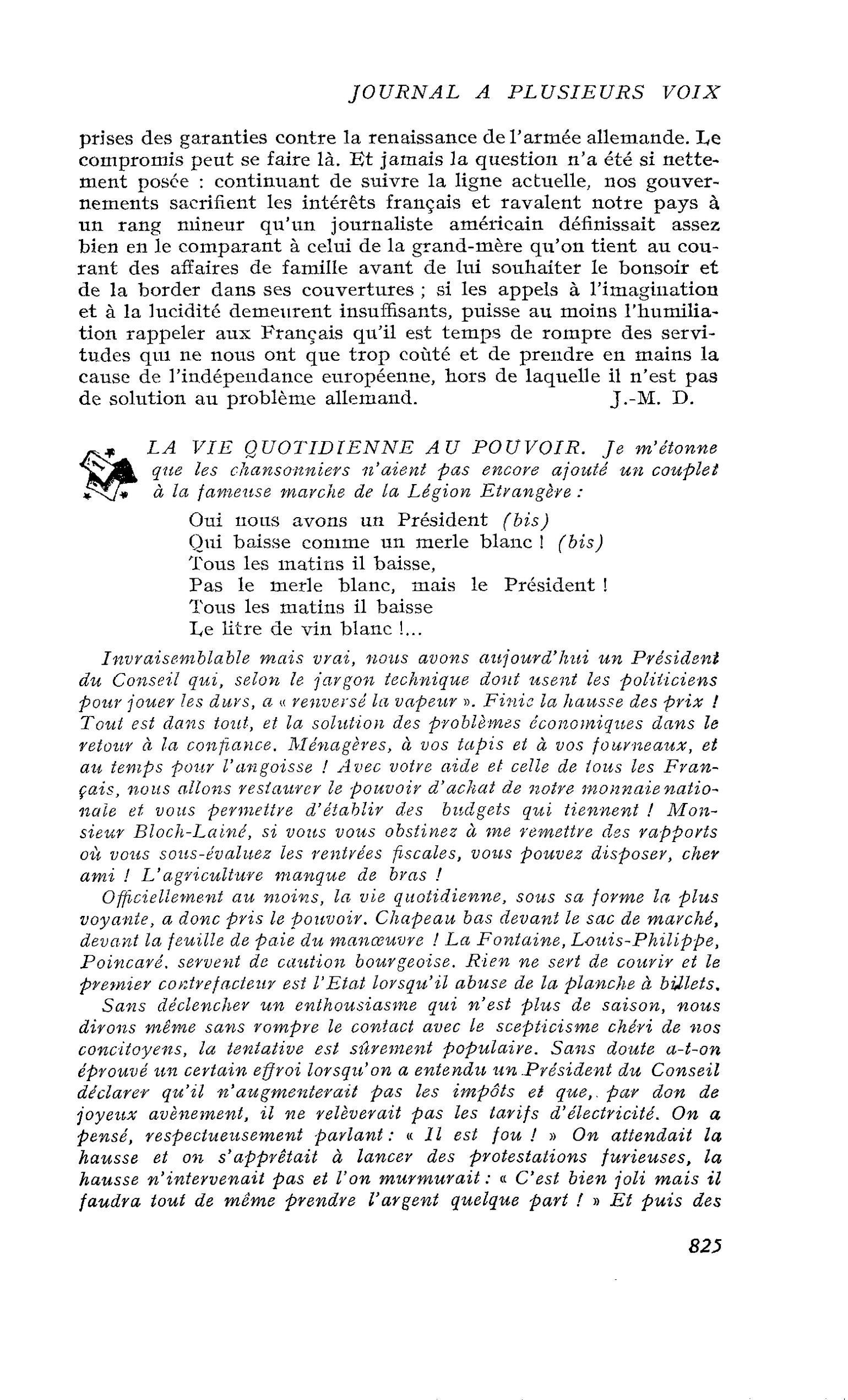 LA VIE QUOTIDIENNE AU POUVOIR