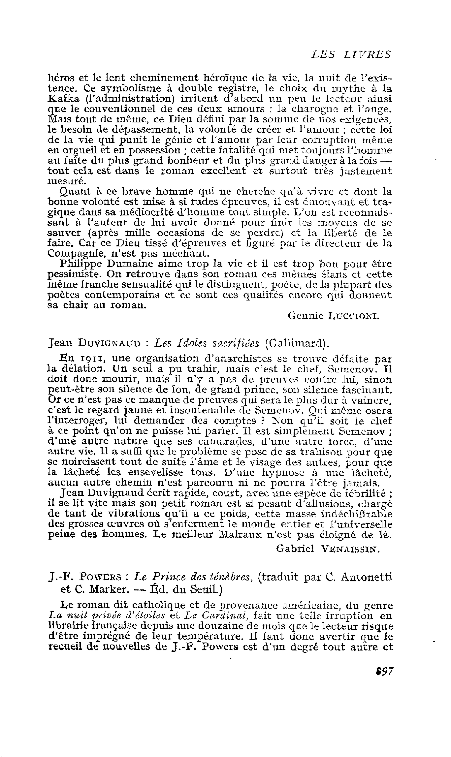 J.-F. Powers : Le Prince des ténèbres
