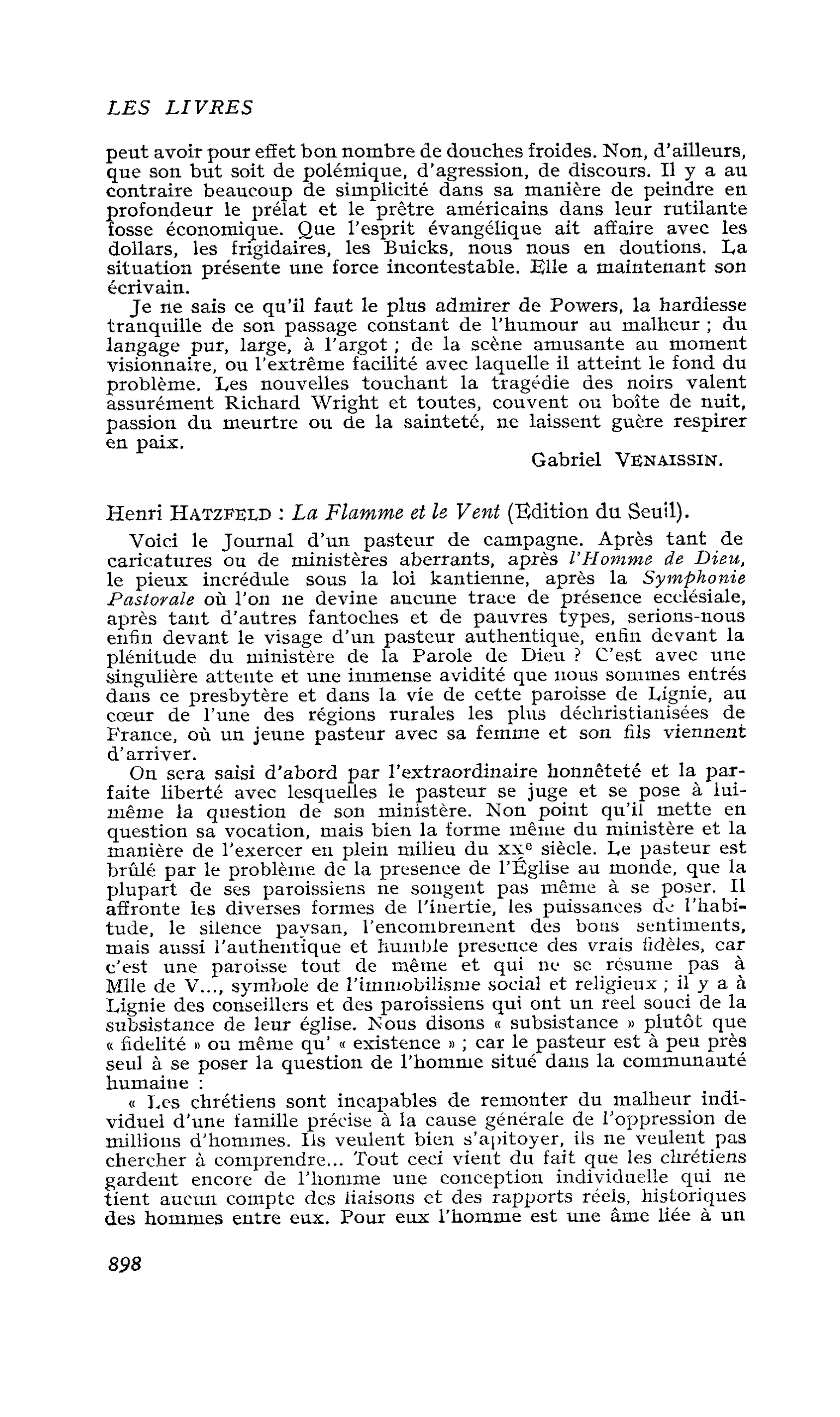 Henri Hatzfeld : La Flamme et le Vent