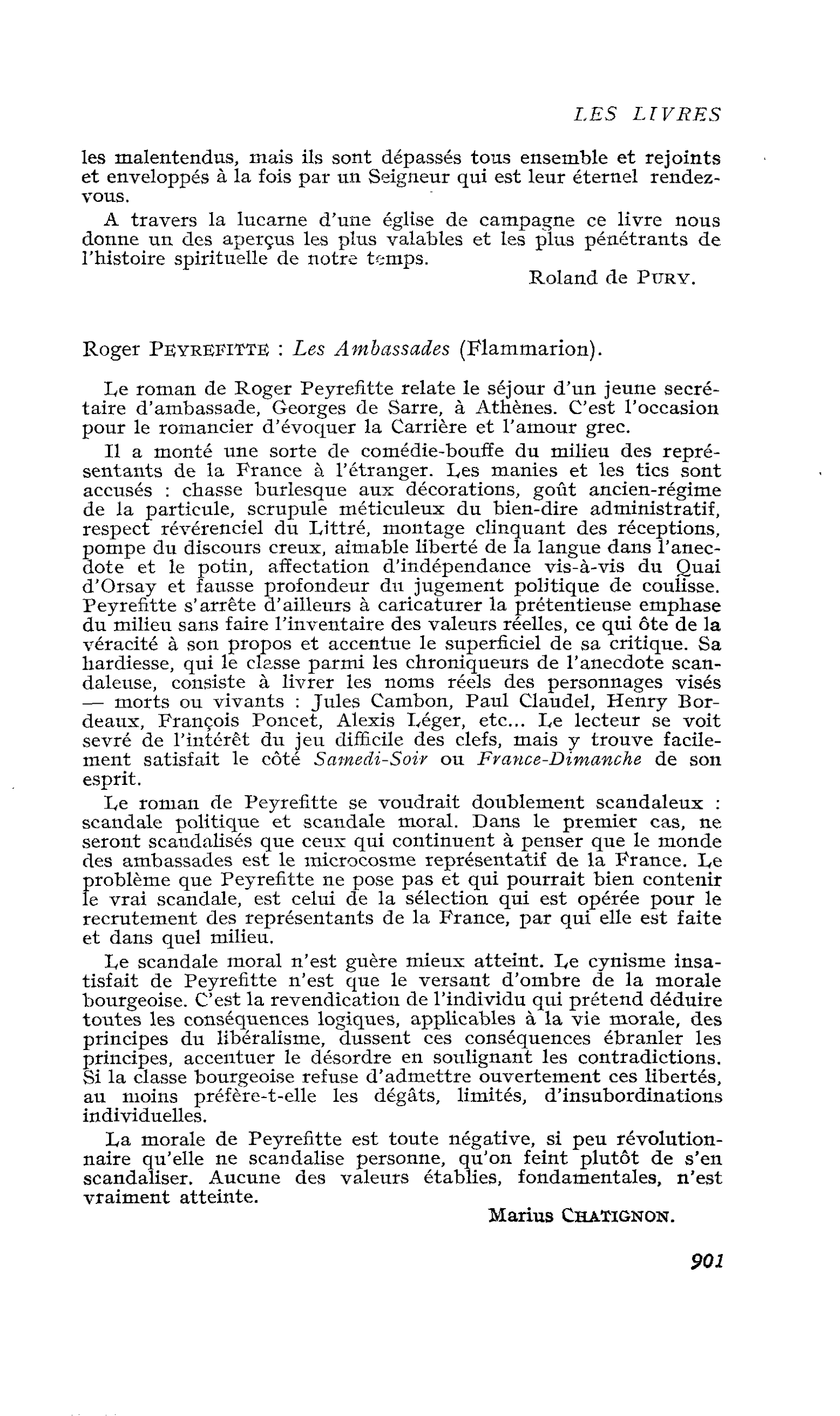 Roger Peyrefitte : Les Ambassades