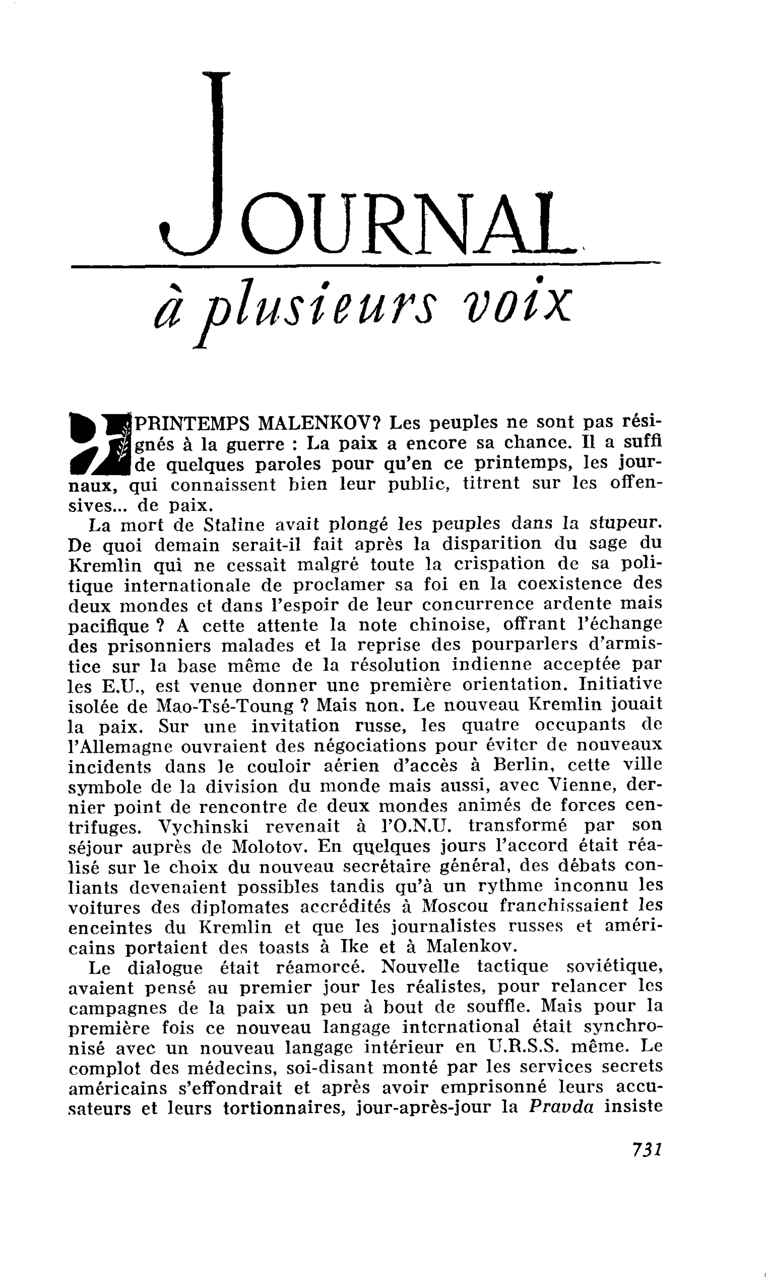Printemps Malenkov ?