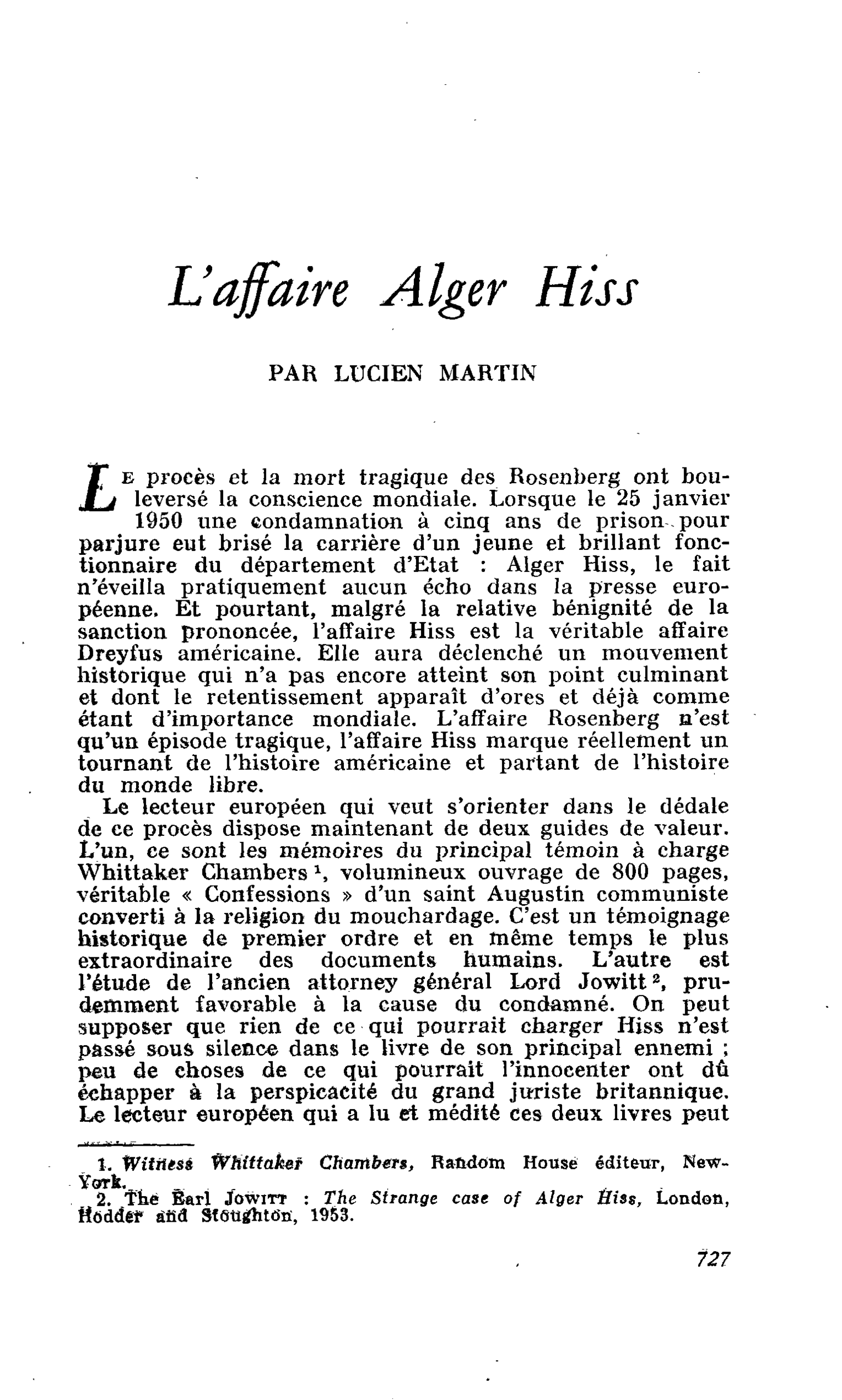 L’affaire Alger Hiss